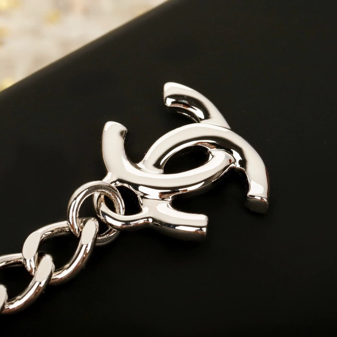 25 Summer new snake bone choker double C necklace