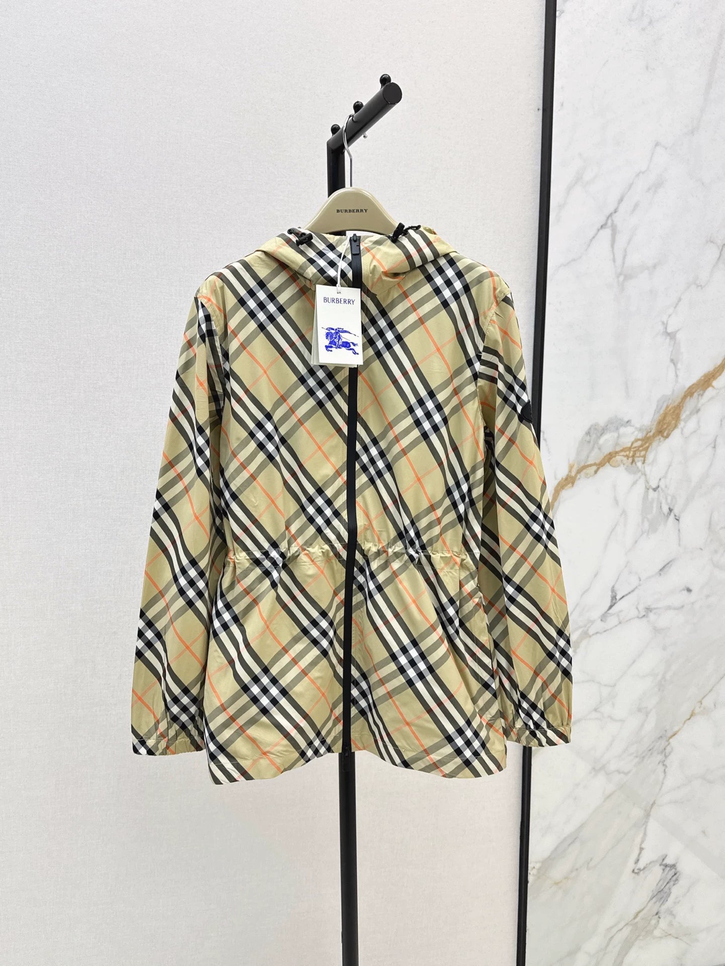 BU 25 Early Autumn New Fashion Plaid Trench Coat