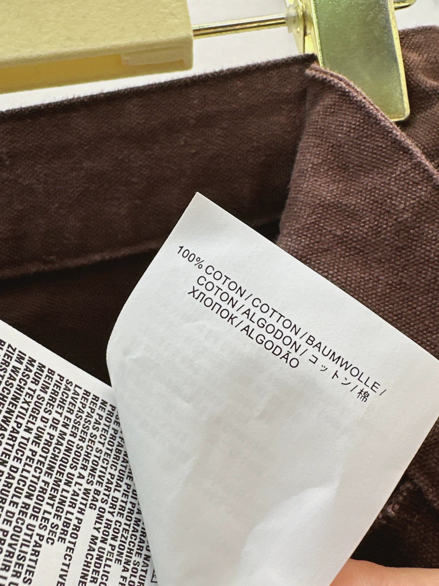 M 25 Brown jeans with leather detailing