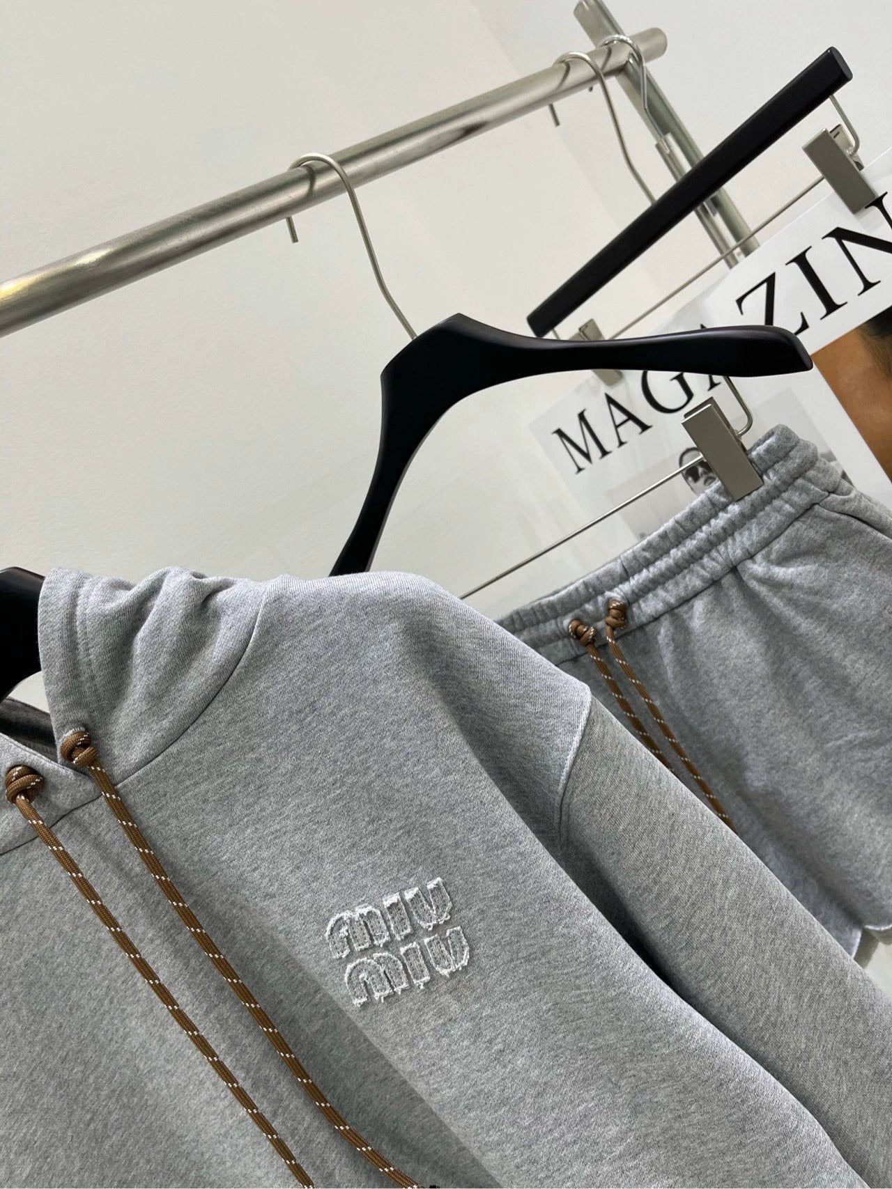 M 24 Grey hooded sweatshirt