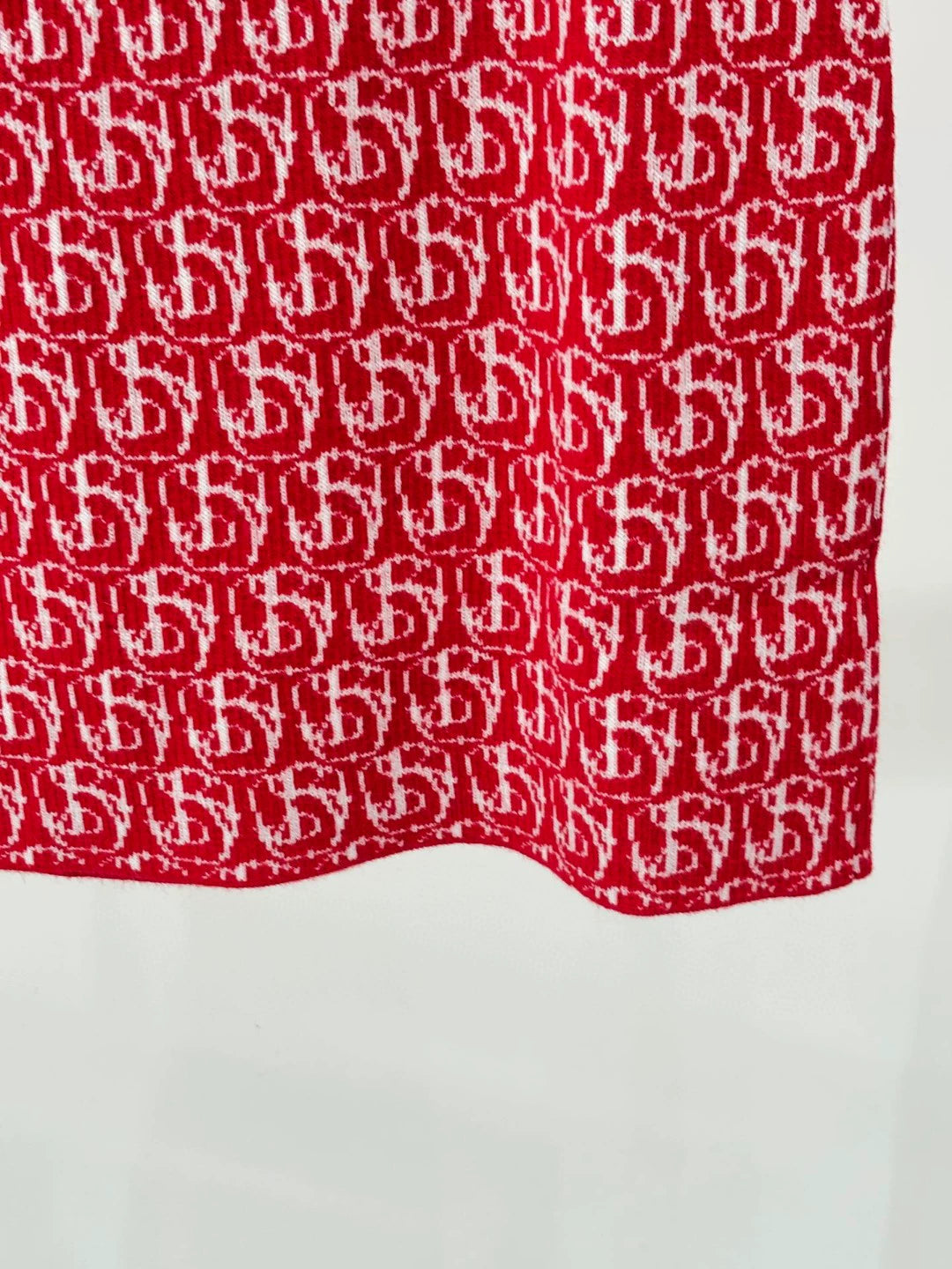 Bu 25 Early spring new round neck letter logo jacquard full print half skirt