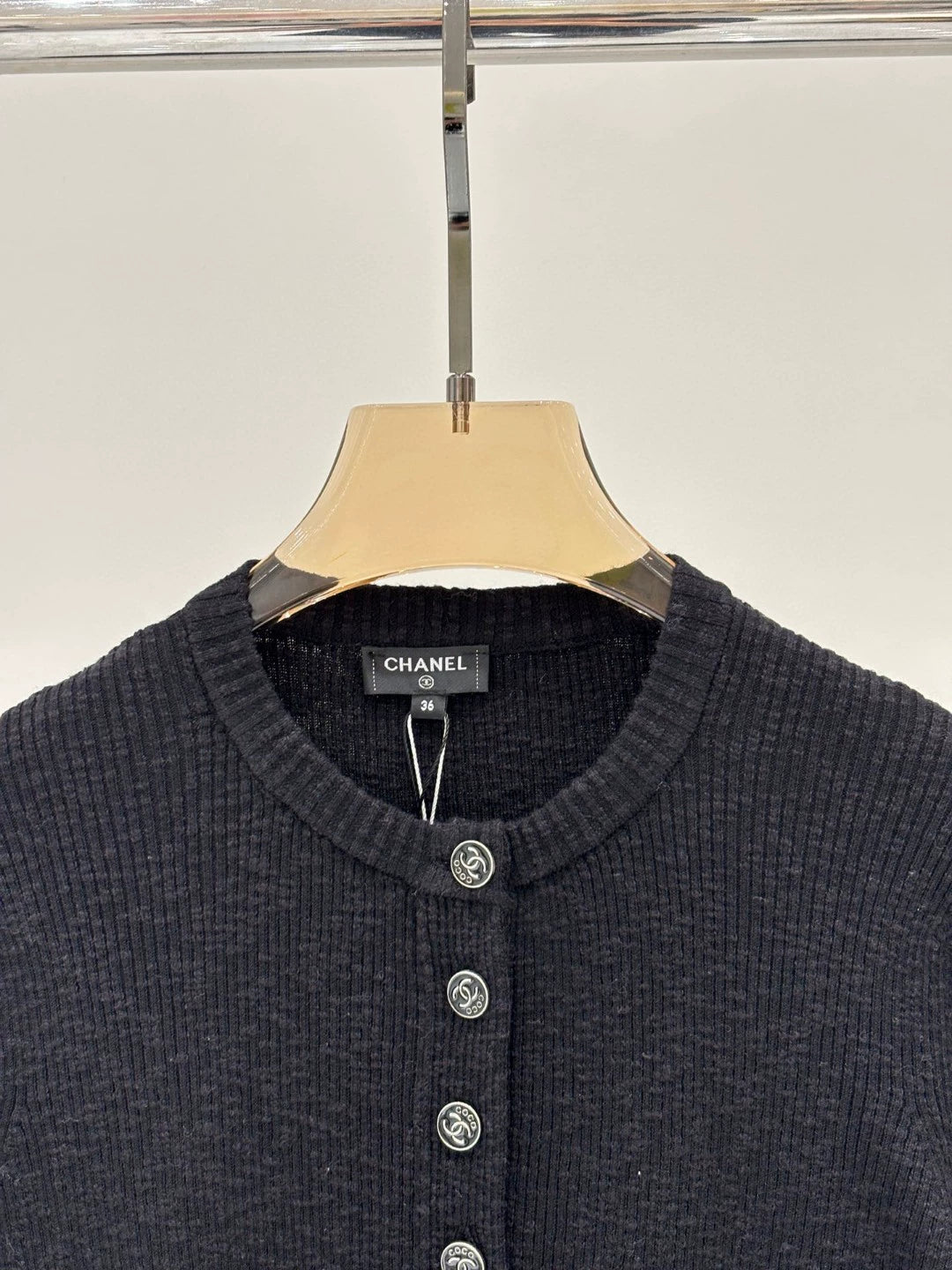 C 25 Early Spring New Round Neck Letter Logo Simple Casual Knitted Cardigan