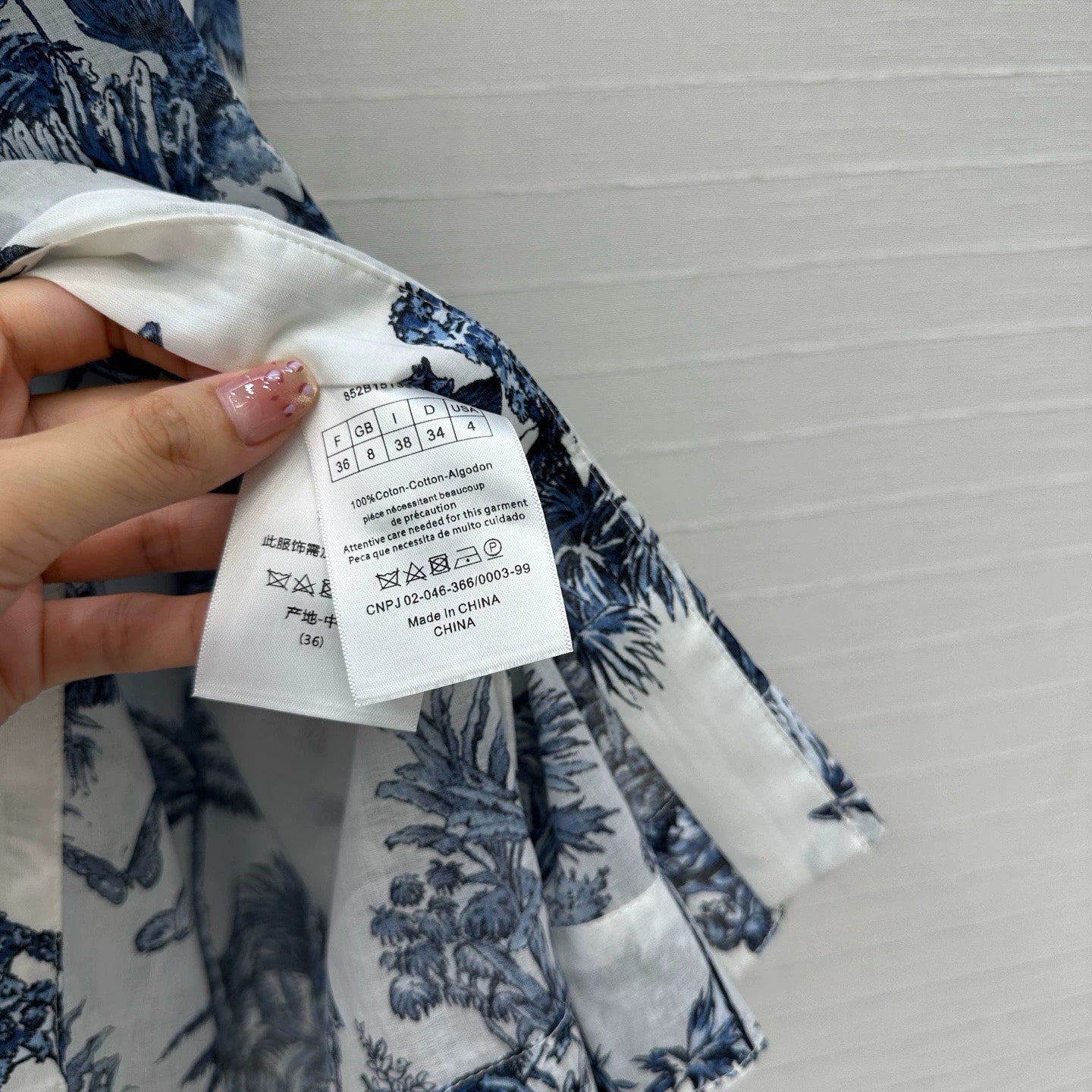 D 25 Spring/Summer New Printed Petticoat Neck Short Sleeve Dresses