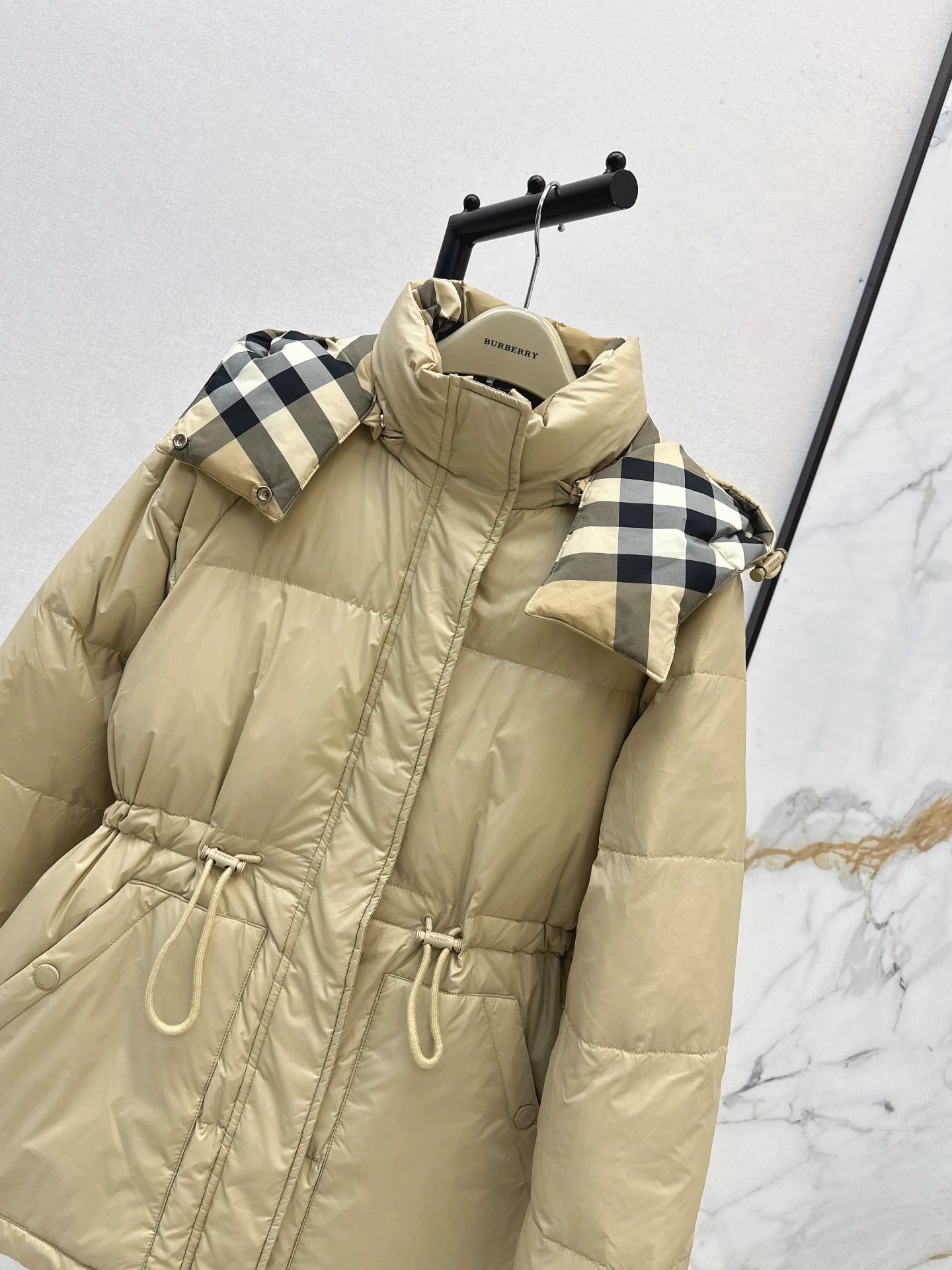 Bru 25fw Plaid double-faced down jacket