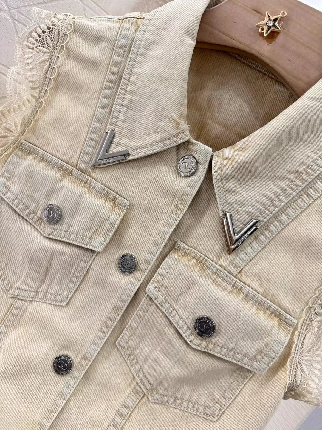 Ensemble gilet et jupe en dentelle style cowboy V 25