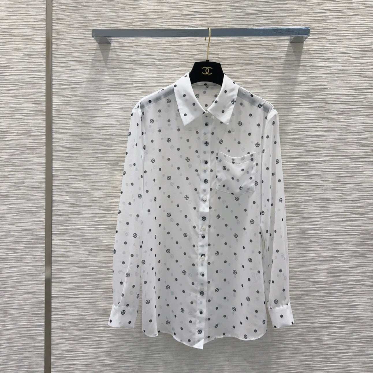C 25 New Printed Pocket Long Sleeve Shirt Shorts Set