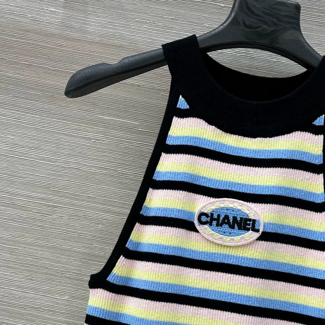 C 25 Burst New Design Striped Tank Top