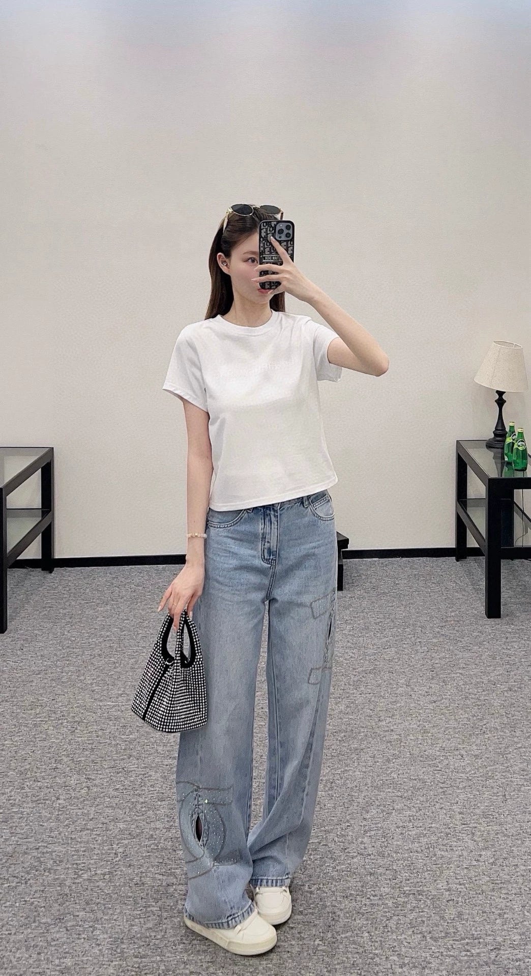 AL 25 Overlap Printed Letters Short Sleeve T-Shirt
