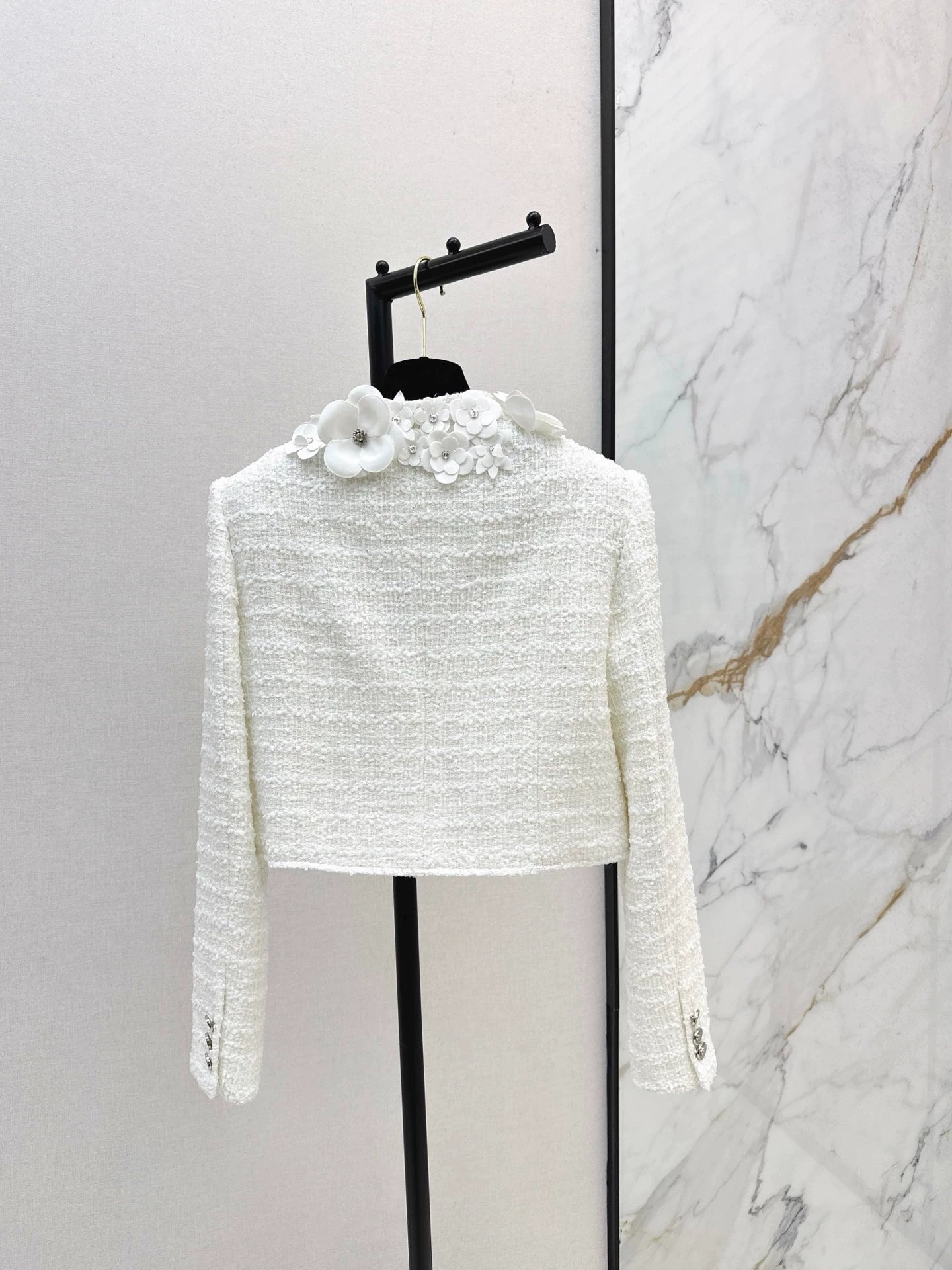 C 25 3D flower decoration short jacket