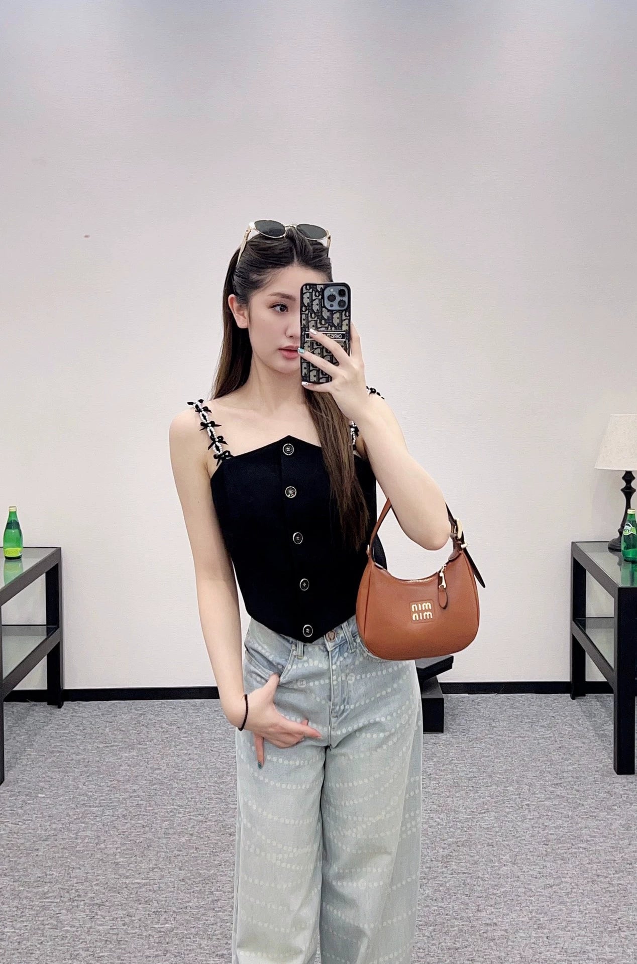 C 25 Pearl Bow Camisole