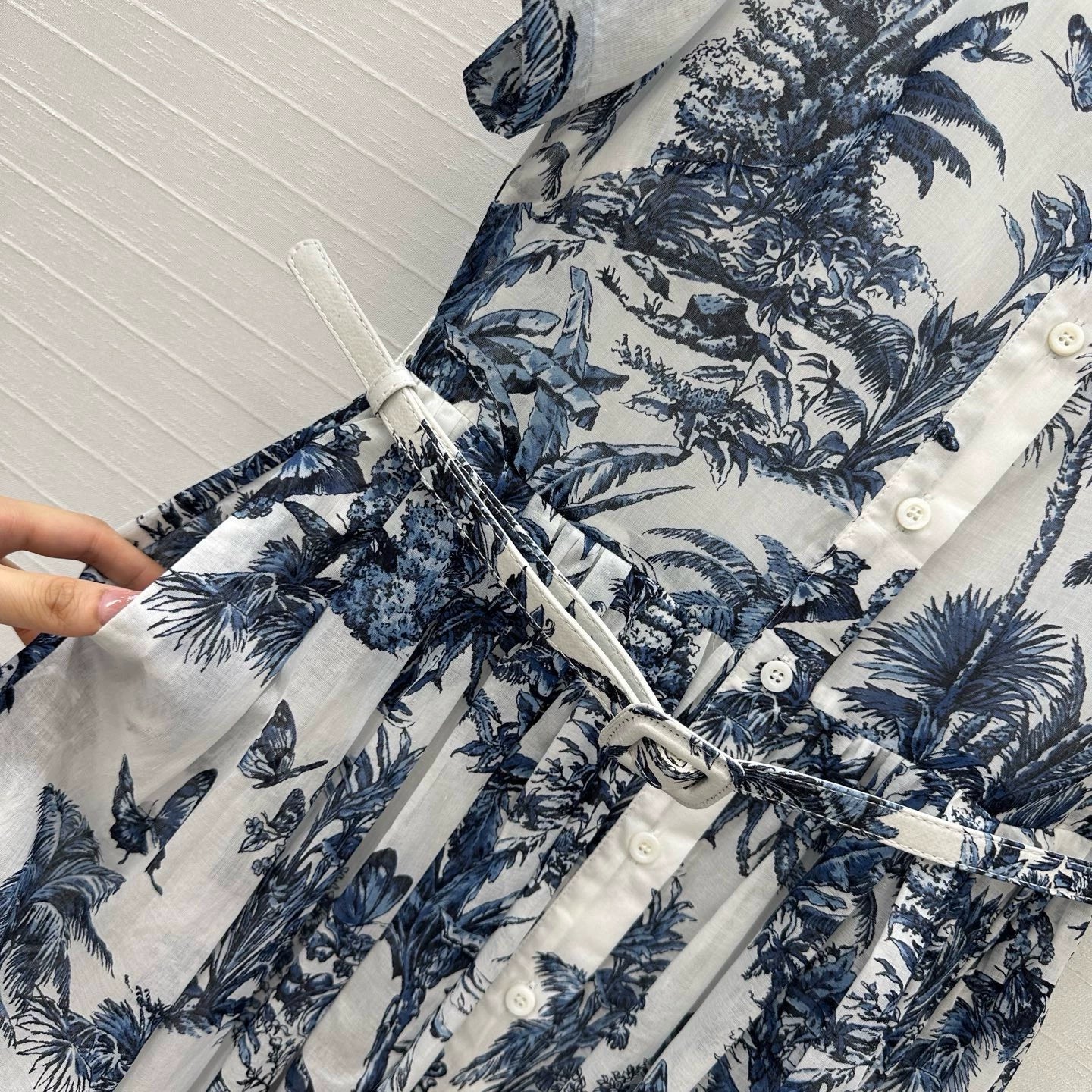 D 25 Spring/Summer New Printed Petticoat Neck Short Sleeve Dresses