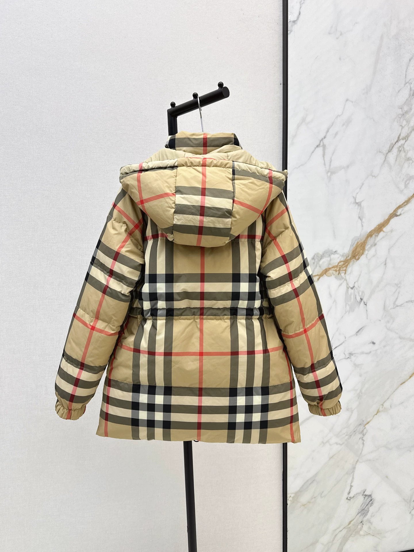 Bru 25fw Plaid double-faced down jacket