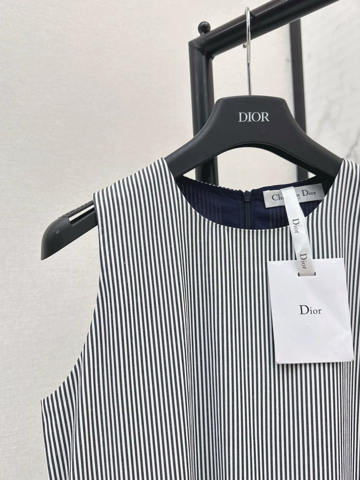 D 25 Spring Summer Latest Round Neck Striped Sleeveless Dresses