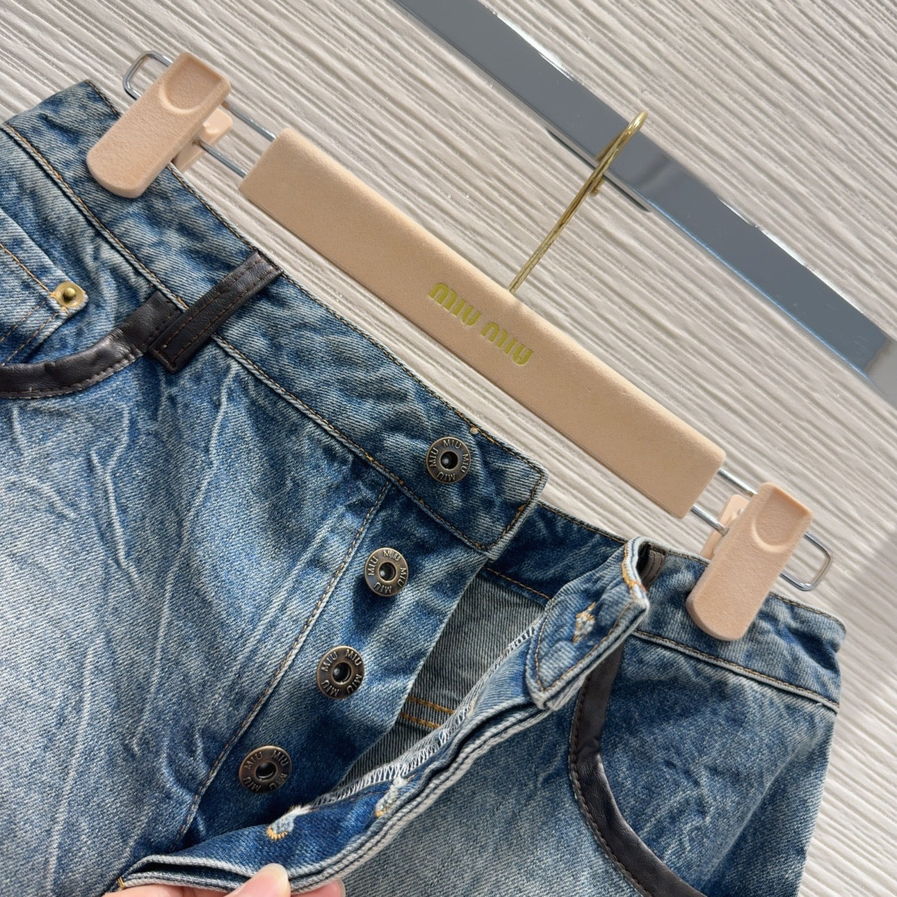M 25 new style distressed denim skirt