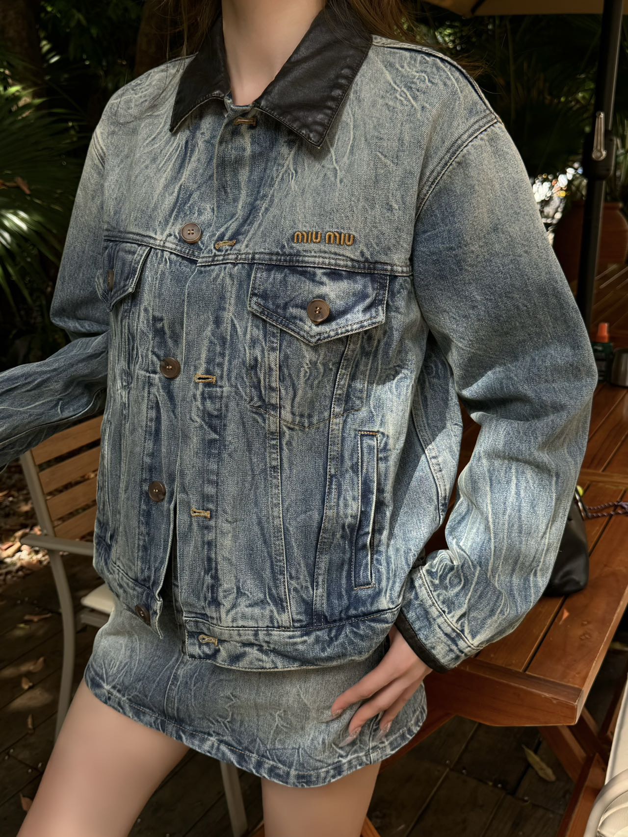 M 25 new style distressed denim skirt