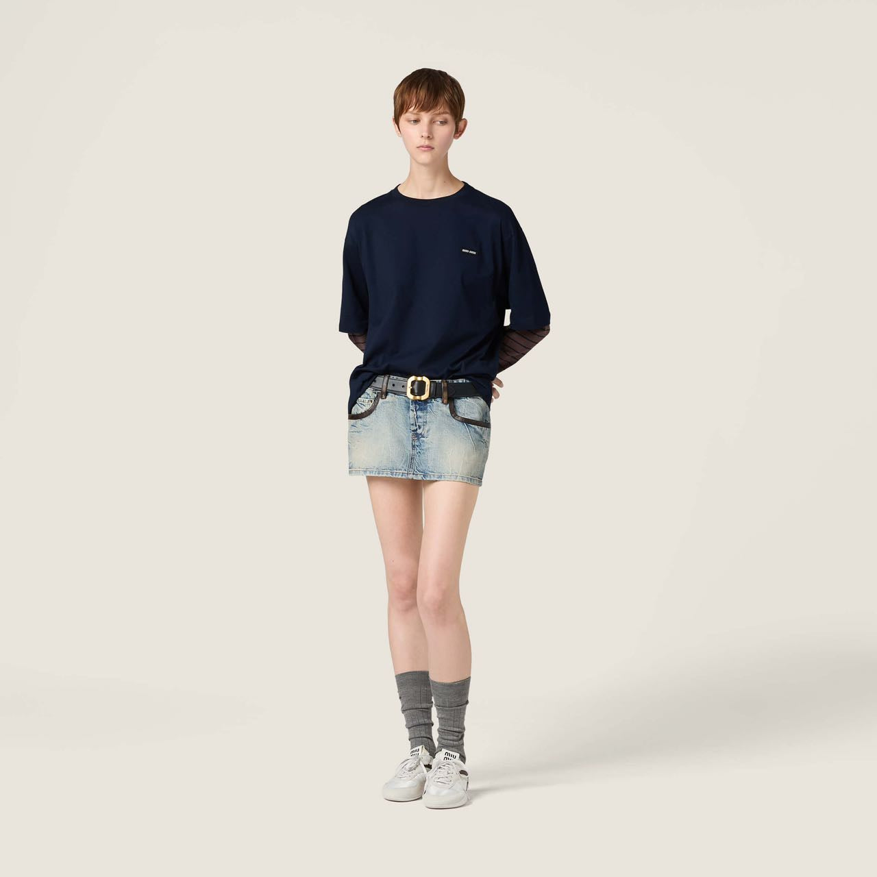 M 25 new style distressed denim skirt