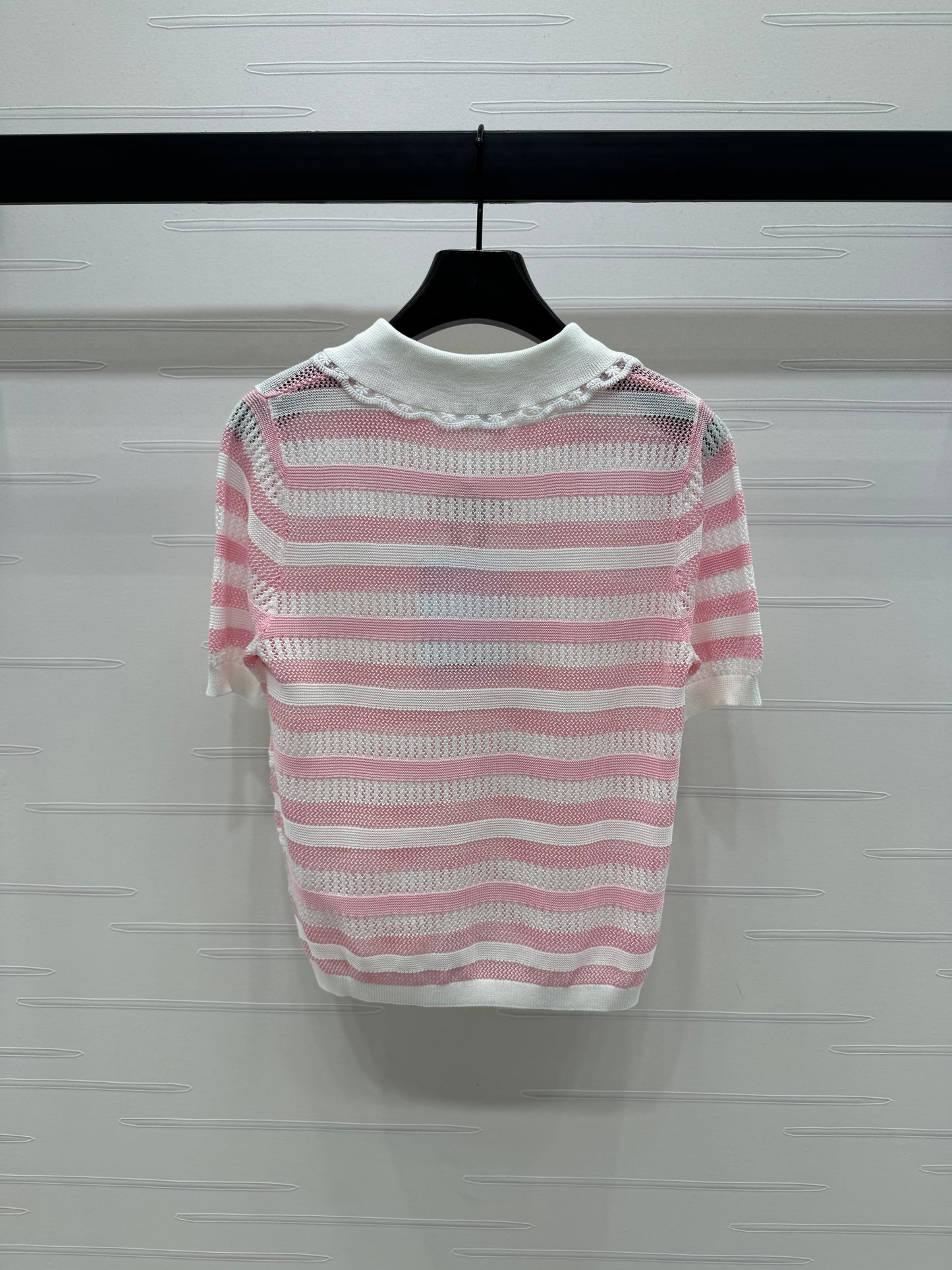 C 2025 Spring/Summer Lace Collar Knit Short Sleeve!