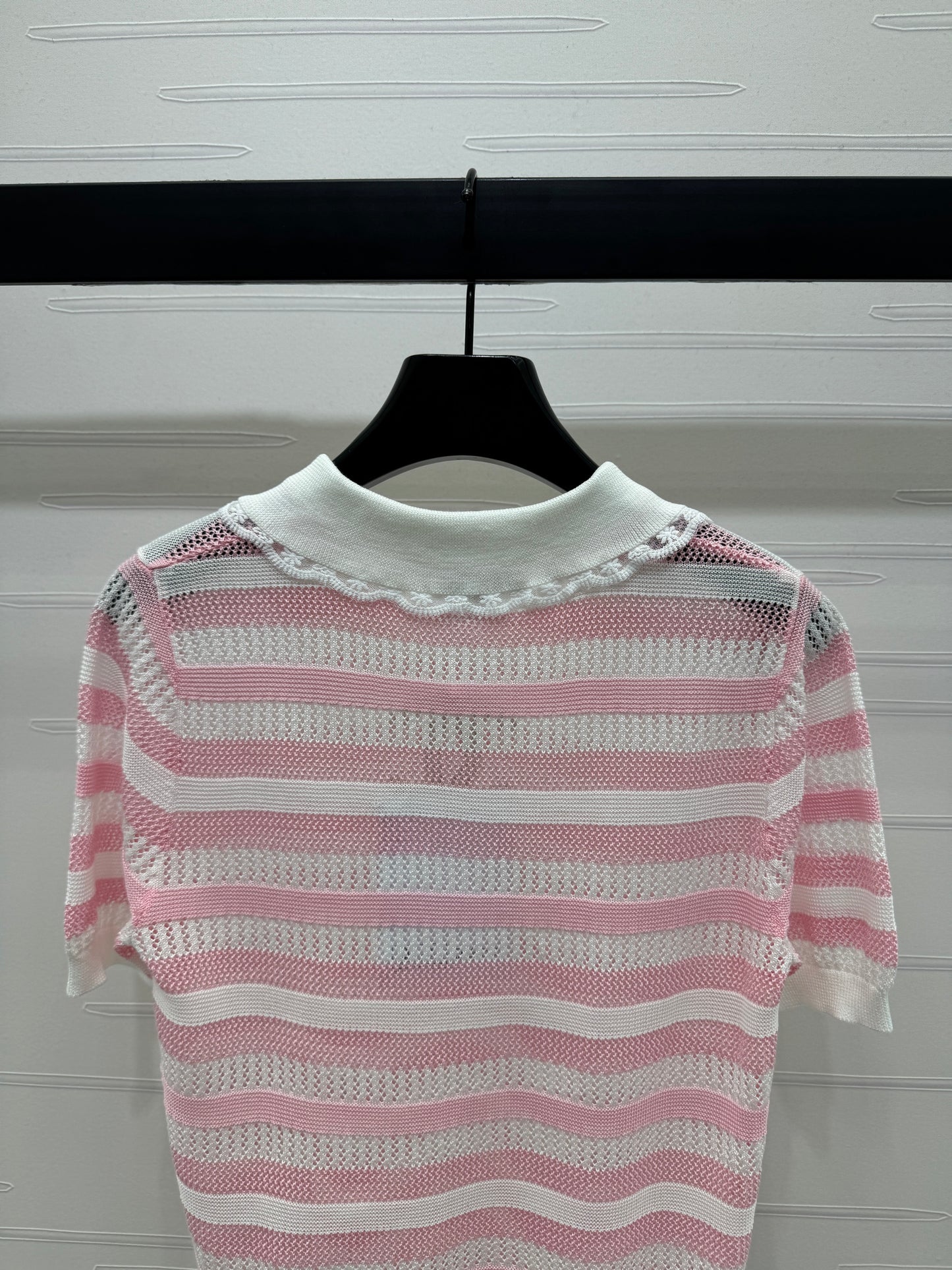 C 2025 Spring/Summer Lace Collar Knit Short Sleeve!