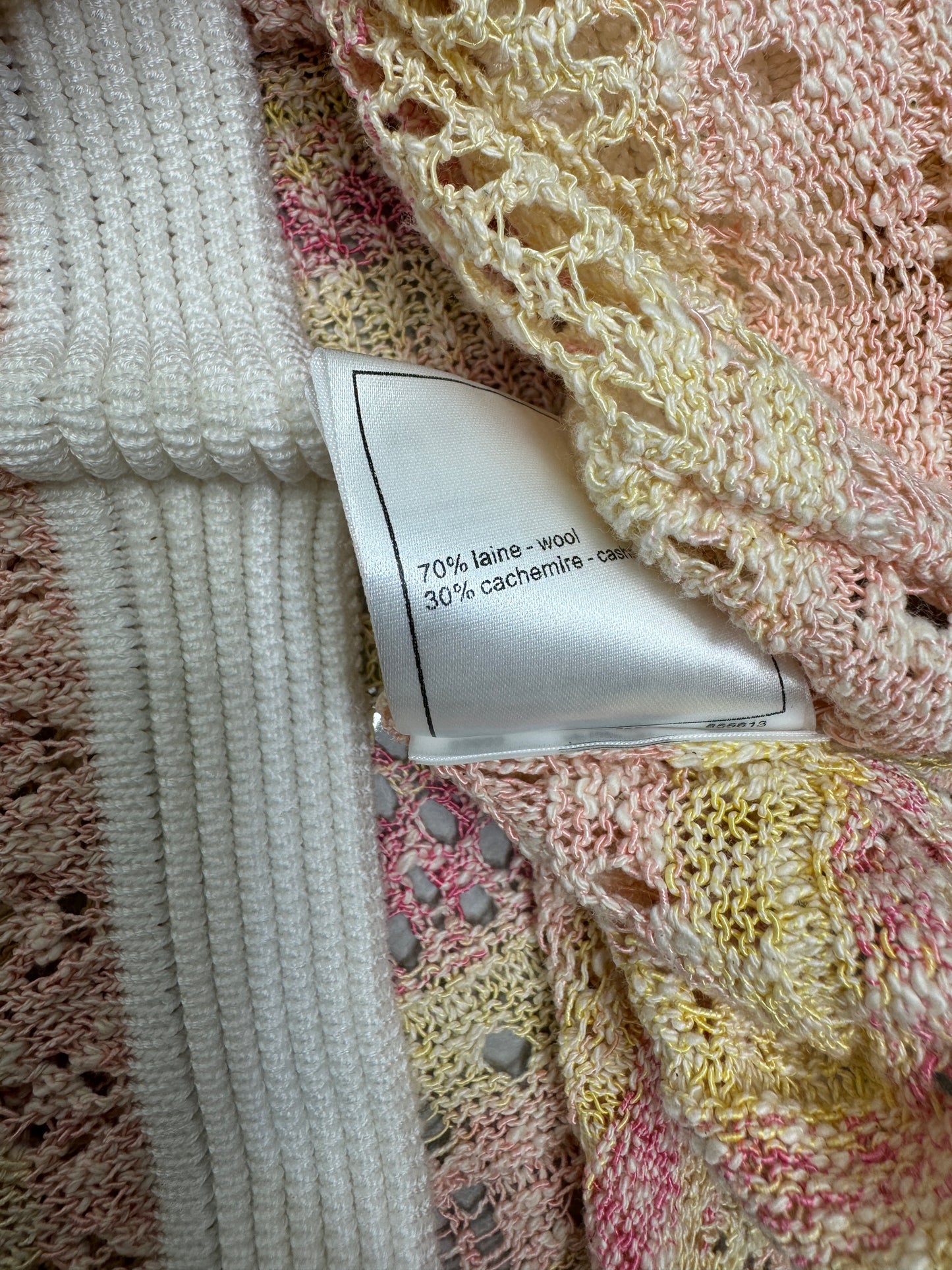 C Spring/Summer 25 Gradient color knit short sleeve cardigan