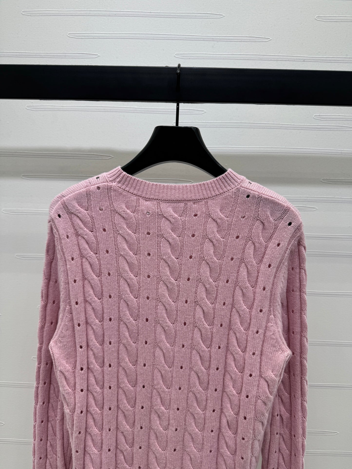 V 25 Early Fall Braided Knitted Pullover Long Sleeve Sweater