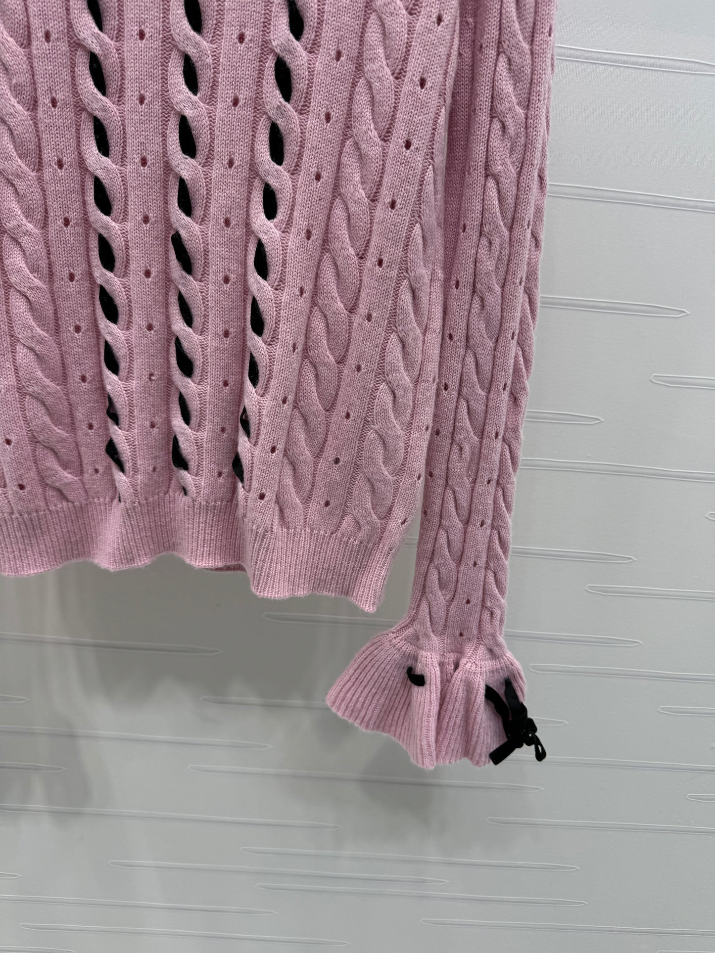 V 25 Early Fall Braided Knitted Pullover Long Sleeve Sweater
