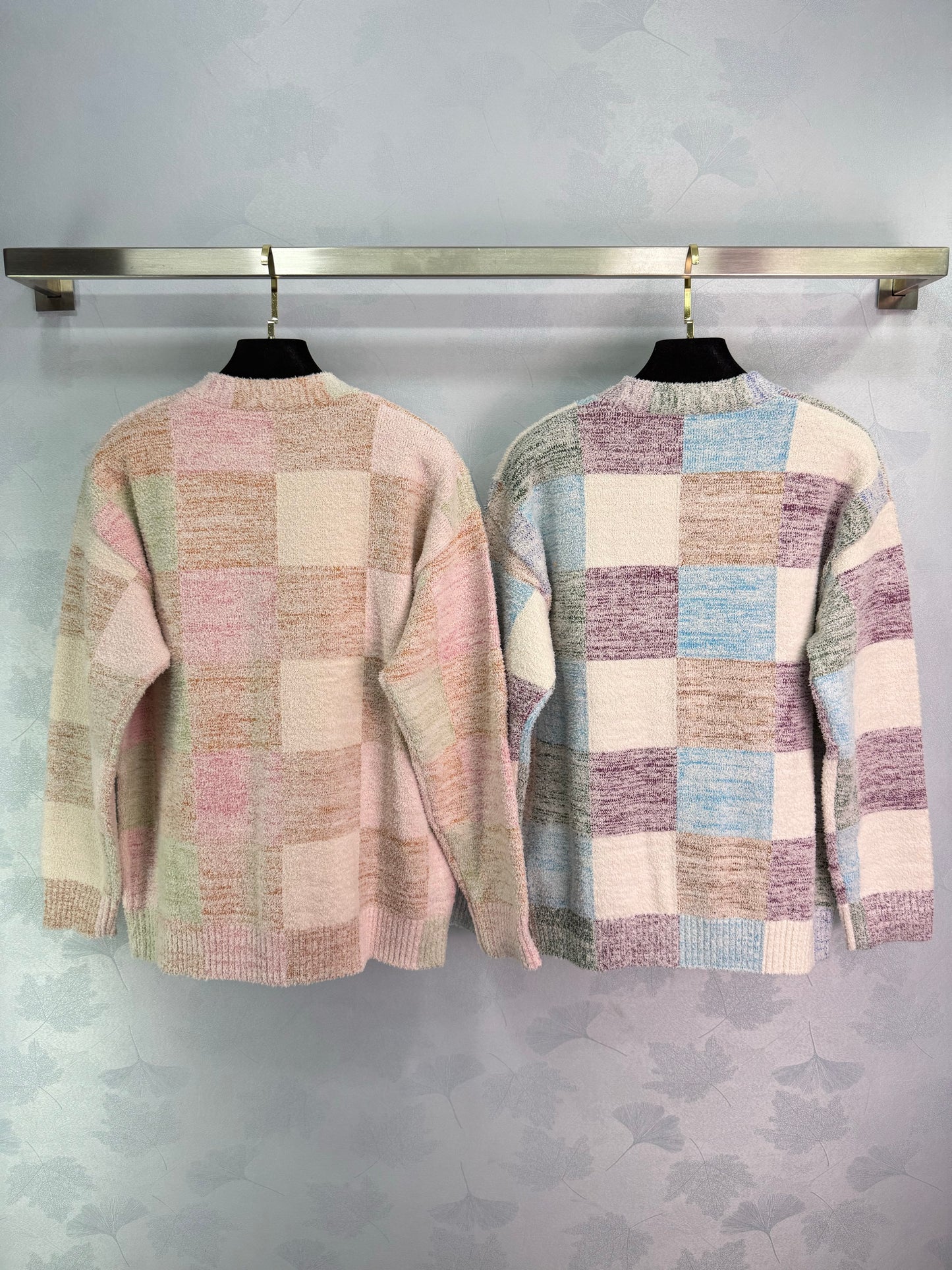 C 𝟐𝟓 Color Clash Plush Knit Cardigan/Jacket
