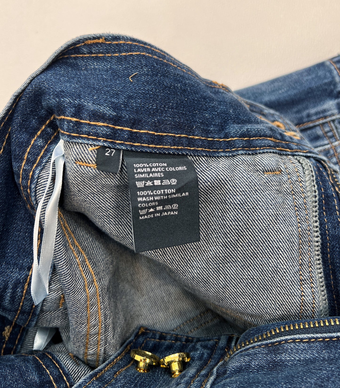 CE 25 Sommer neues Produkt blau hohe Taille Gürtelschlaufe Taschendekoration Jeans-Shorts