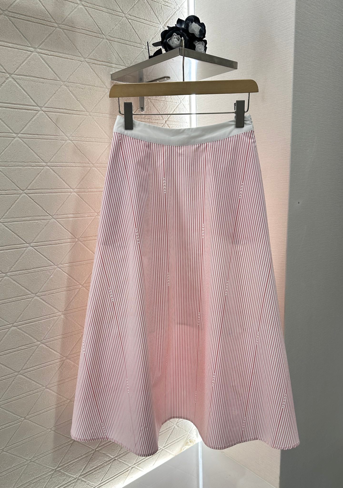 G 25 Striped Medium Sleeve Shirt Half Skirt