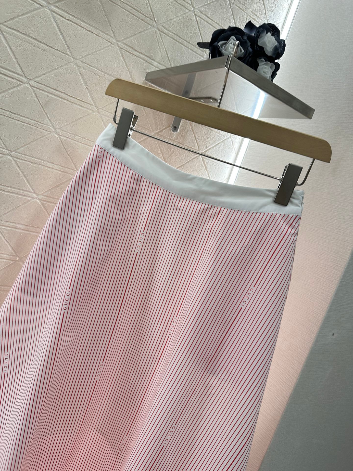 G 25 Striped Medium Sleeve Shirt Half Skirt