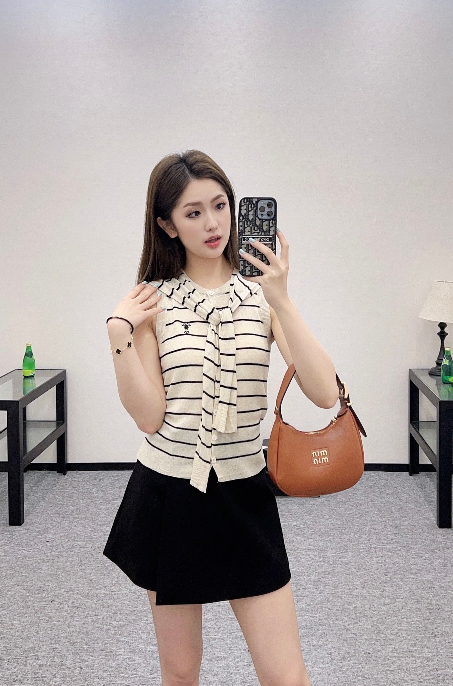 D 25 Shawl two-piece knitted top