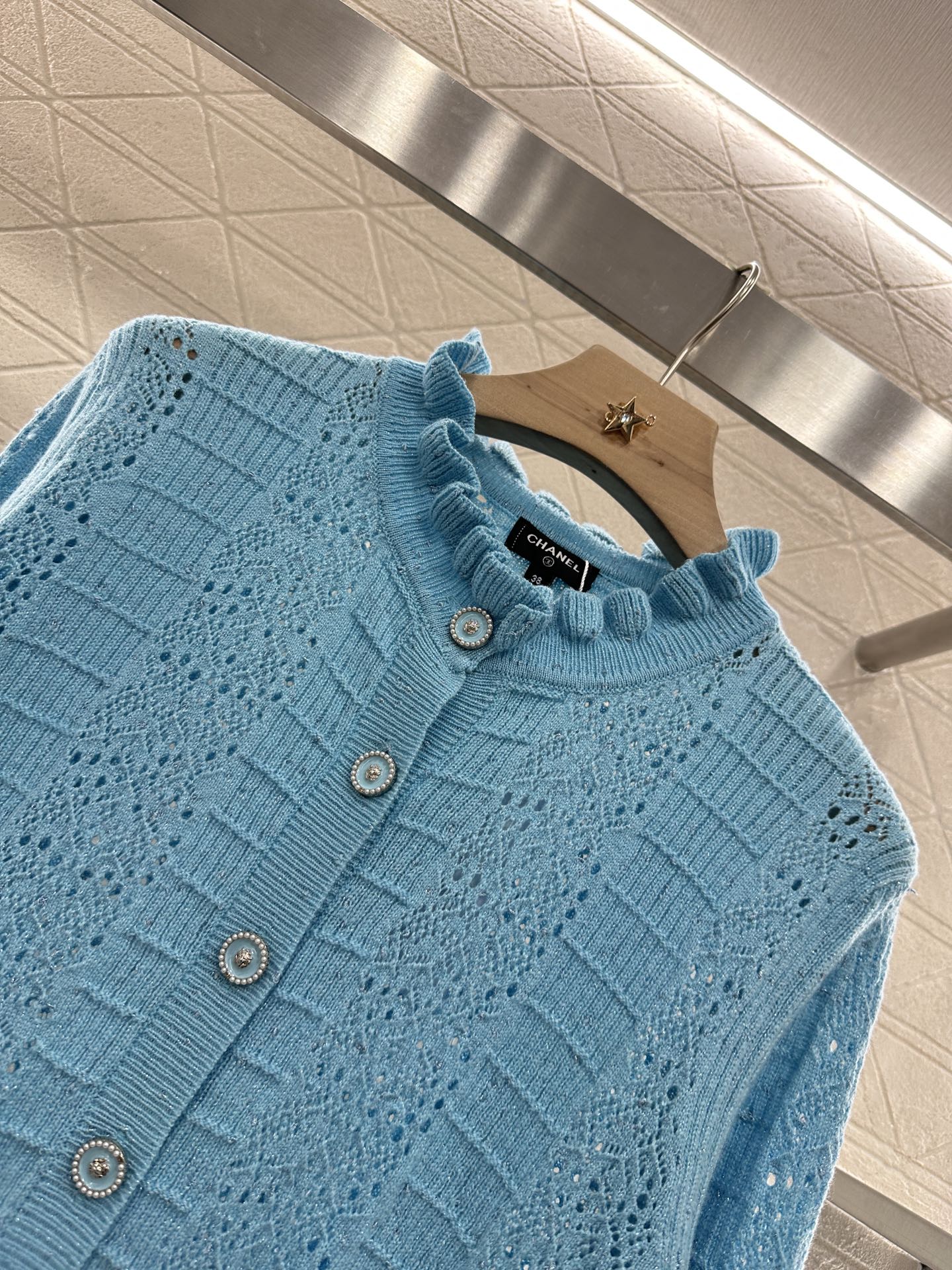 C 25 Lace hollow knitted cardigan