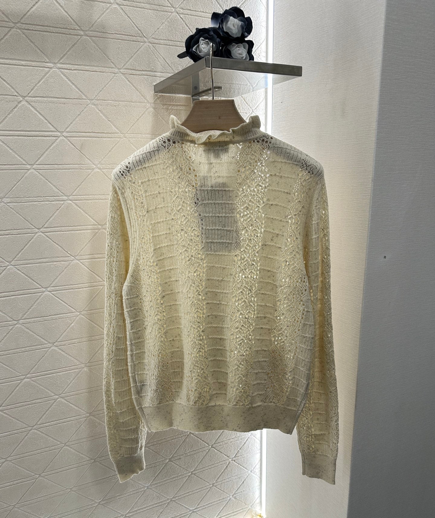 C 25 Lace hollow knitted cardigan