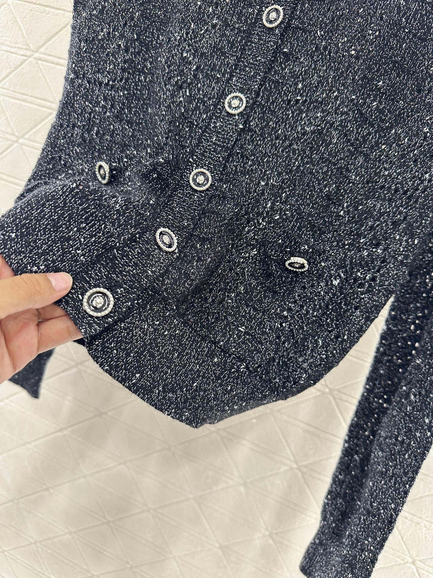 C 25 Lace hollow knitted cardigan