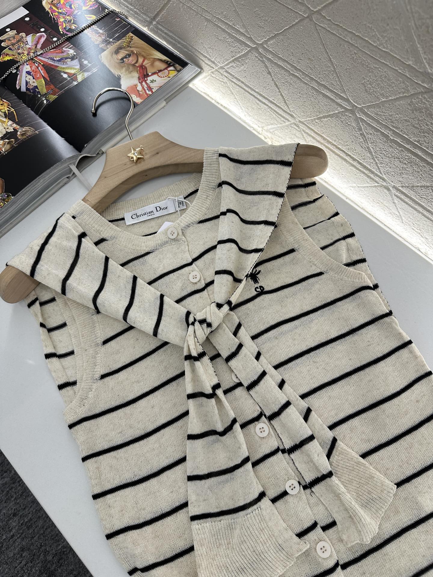 D 25 Shawl two-piece knitted top