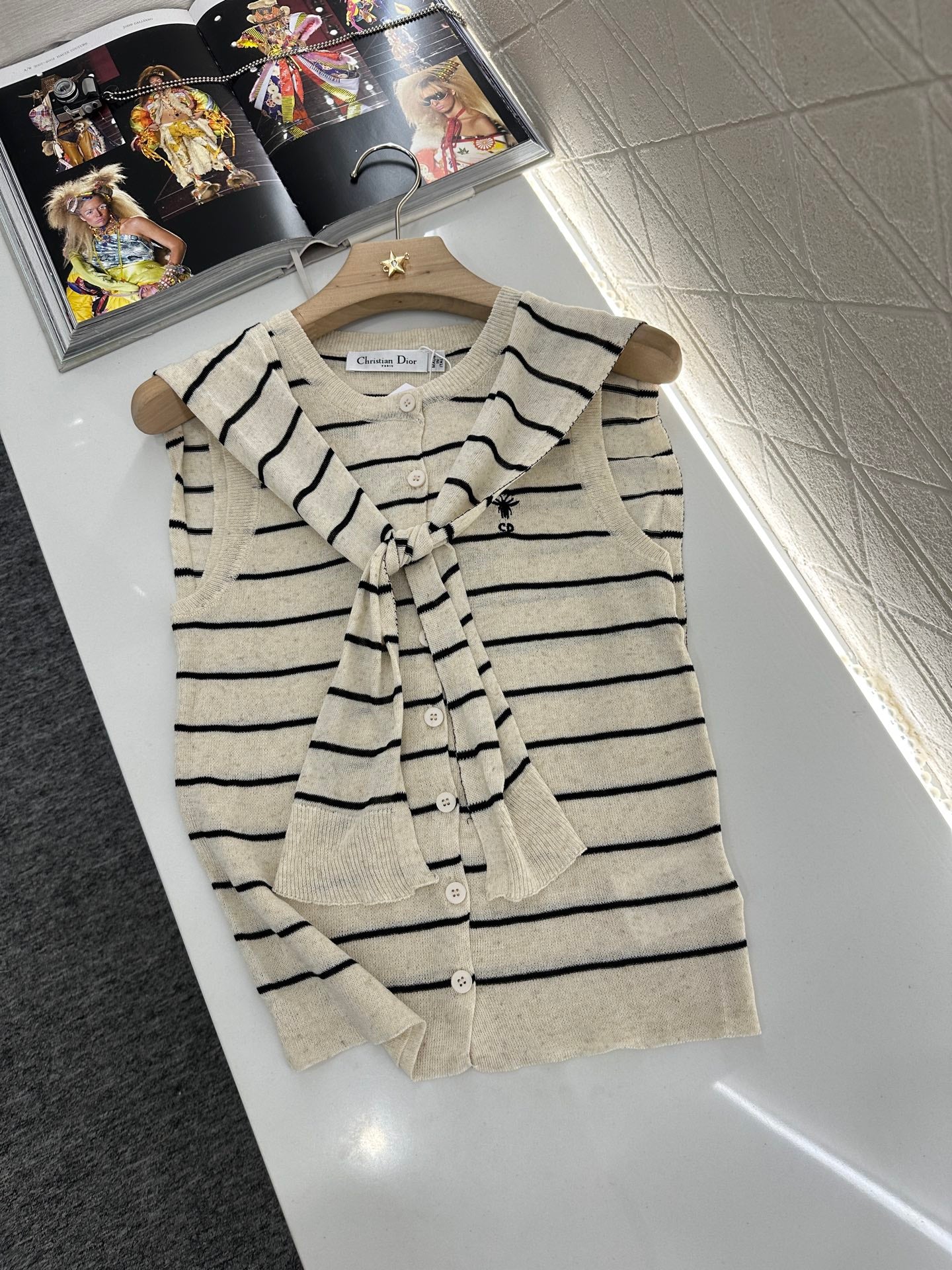 D 25 Shawl two-piece knitted top
