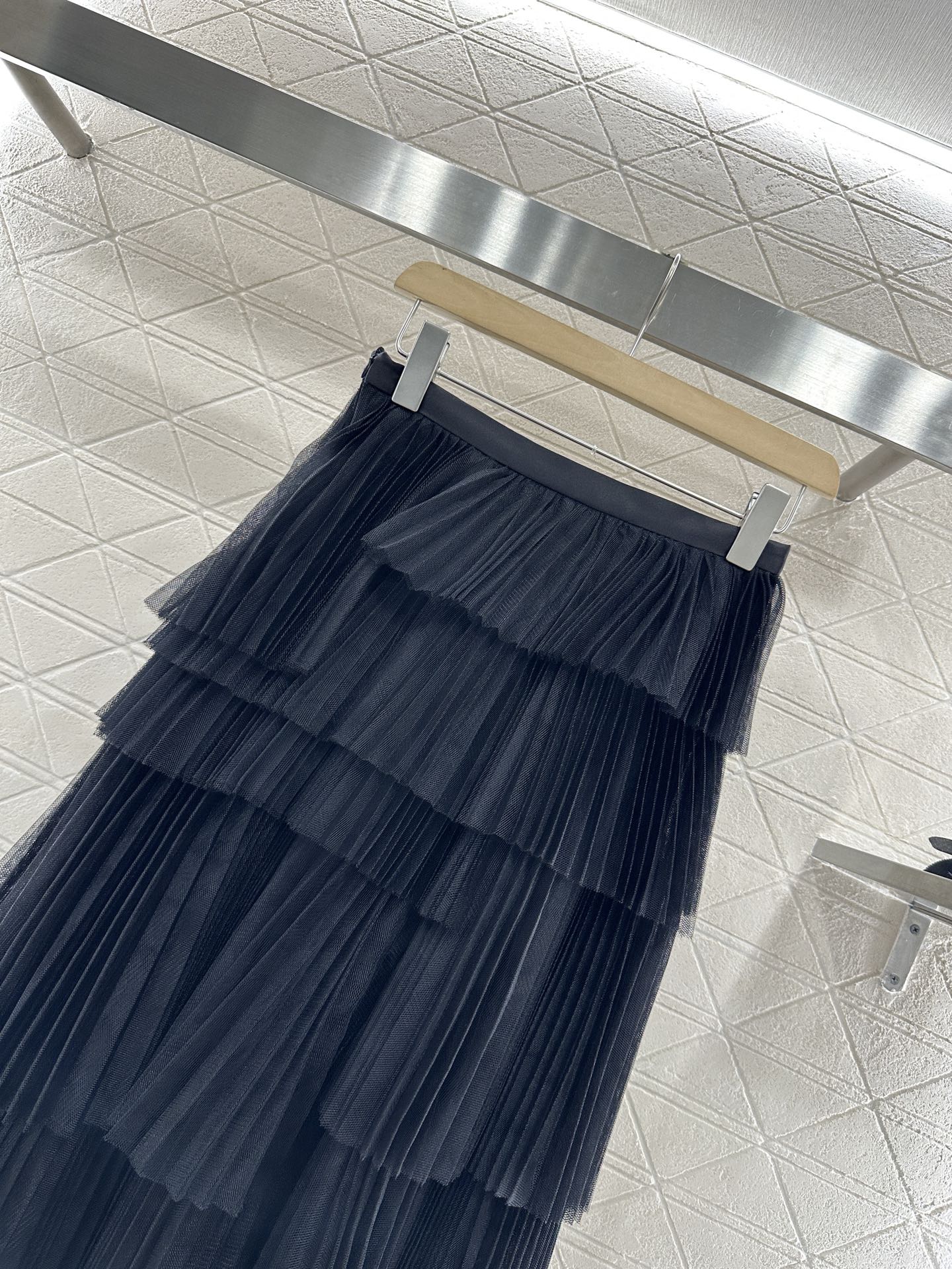 D 25 High waist cake multi-layer long gauze skirt