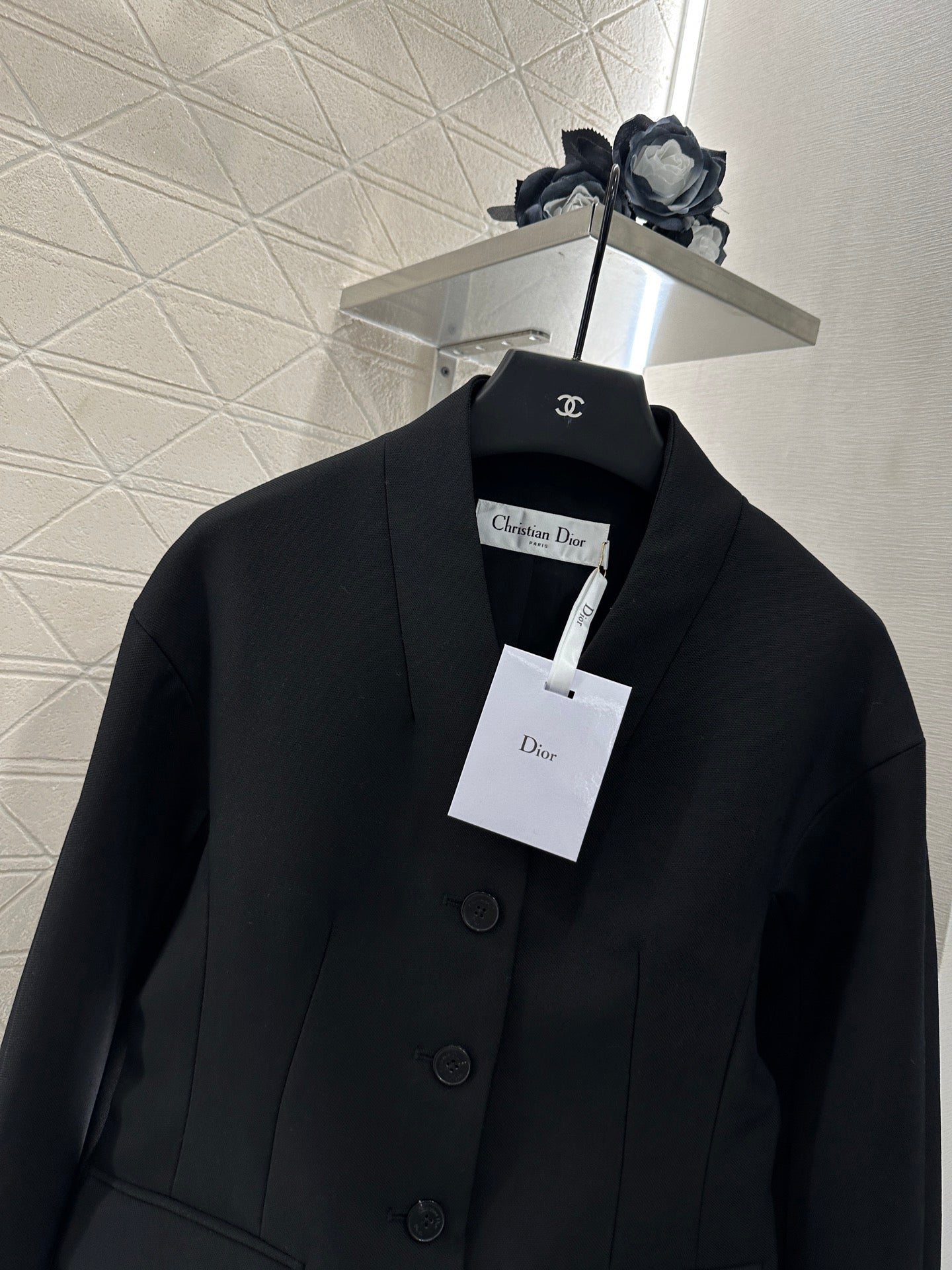 D 25 Silk-blend long-sleeved oversized coat