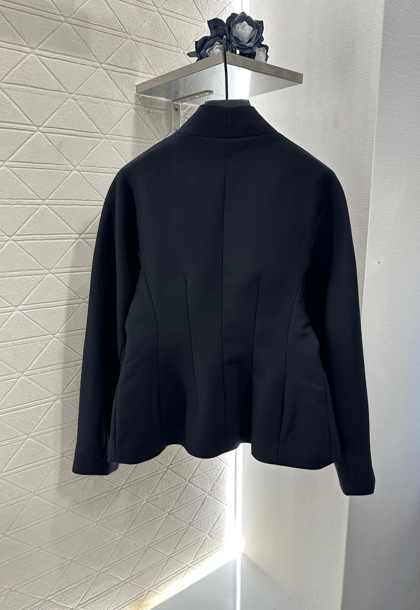 D 25 Silk-blend long-sleeved oversized coat
