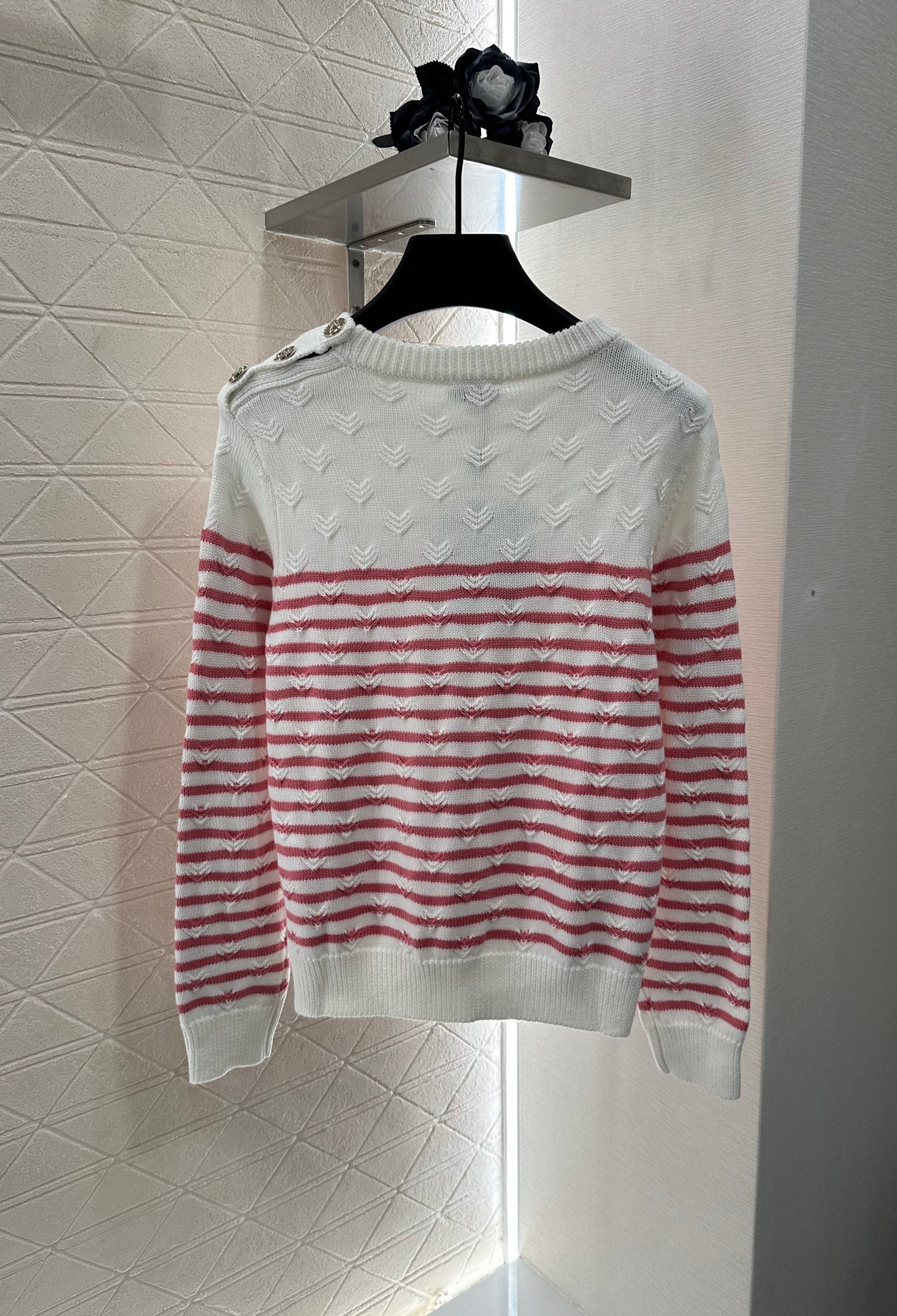 C 25 Striped Knit Pullover Sweater