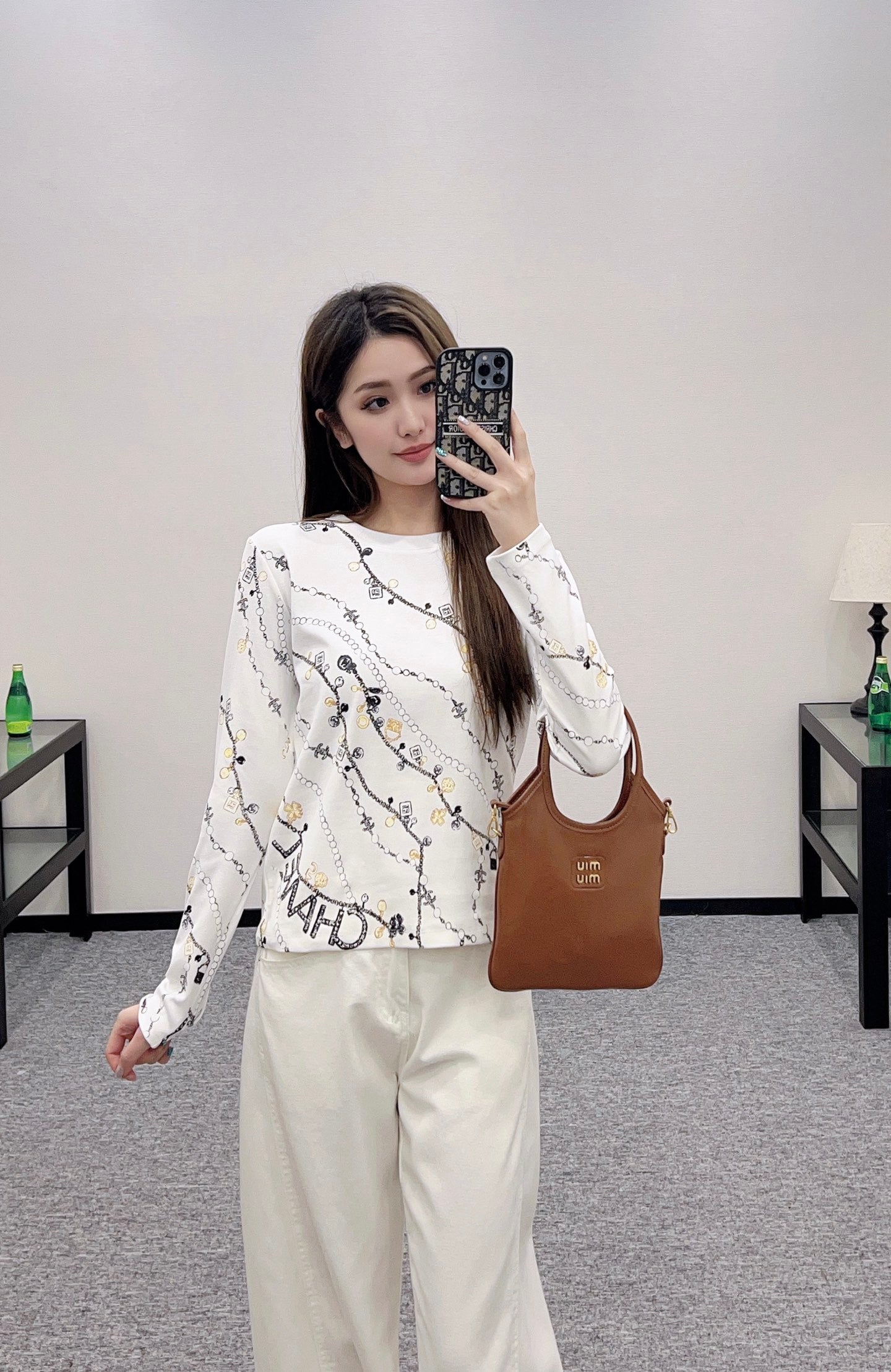 C 25 Printed Crew Neck Long Sleeve