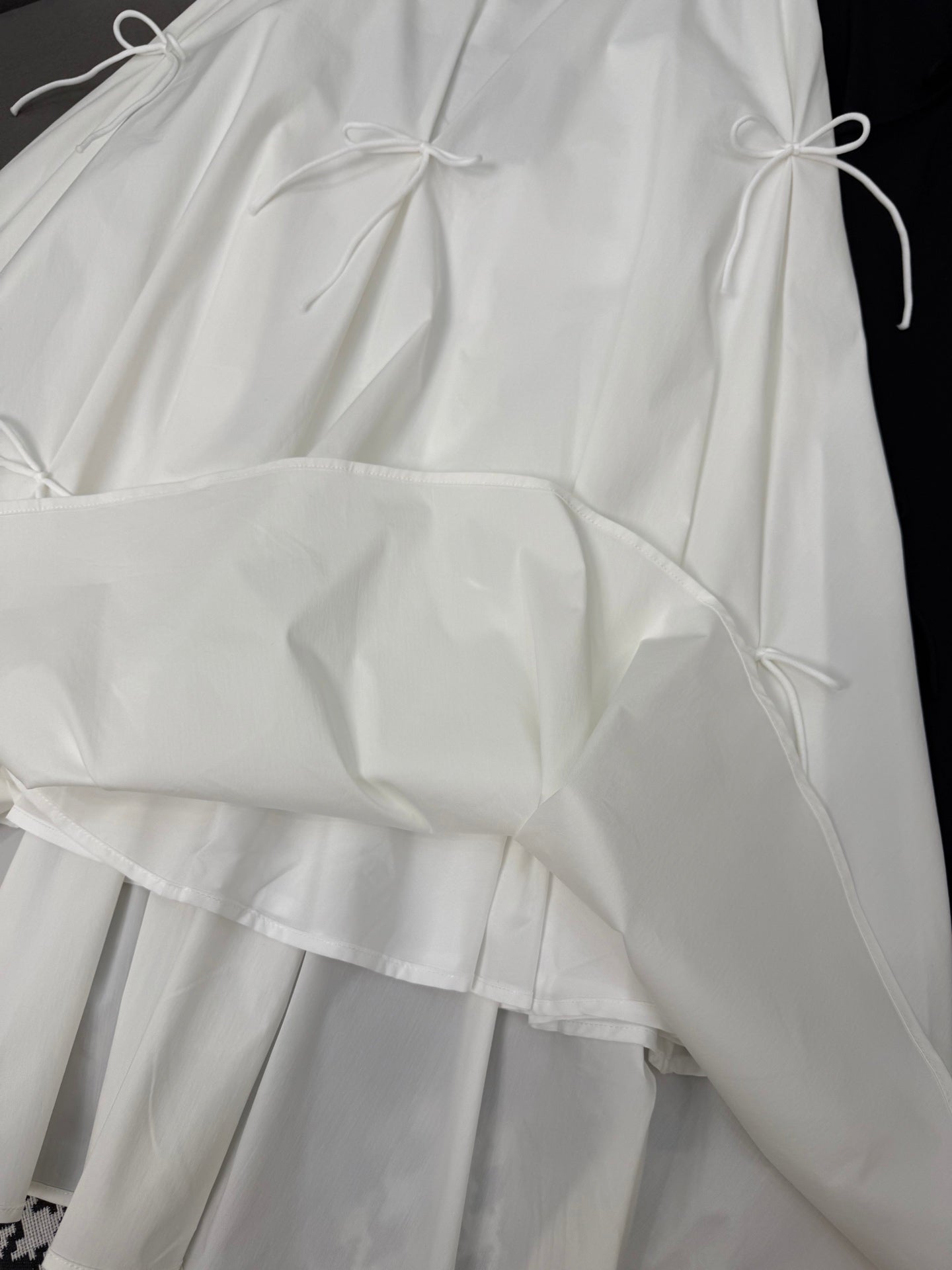 P 25SS new style skirt/classic triangle logo + bow decoration c long skirt