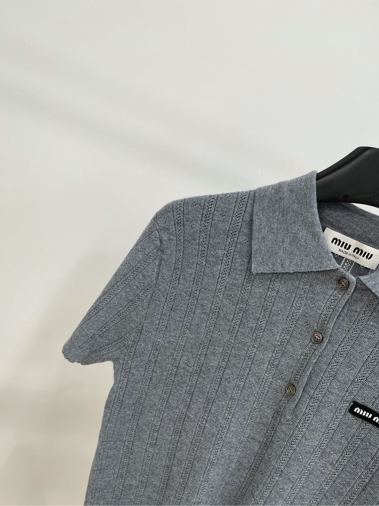 M 25Ss early spring new letters logo short-sleeved knit polo shirt