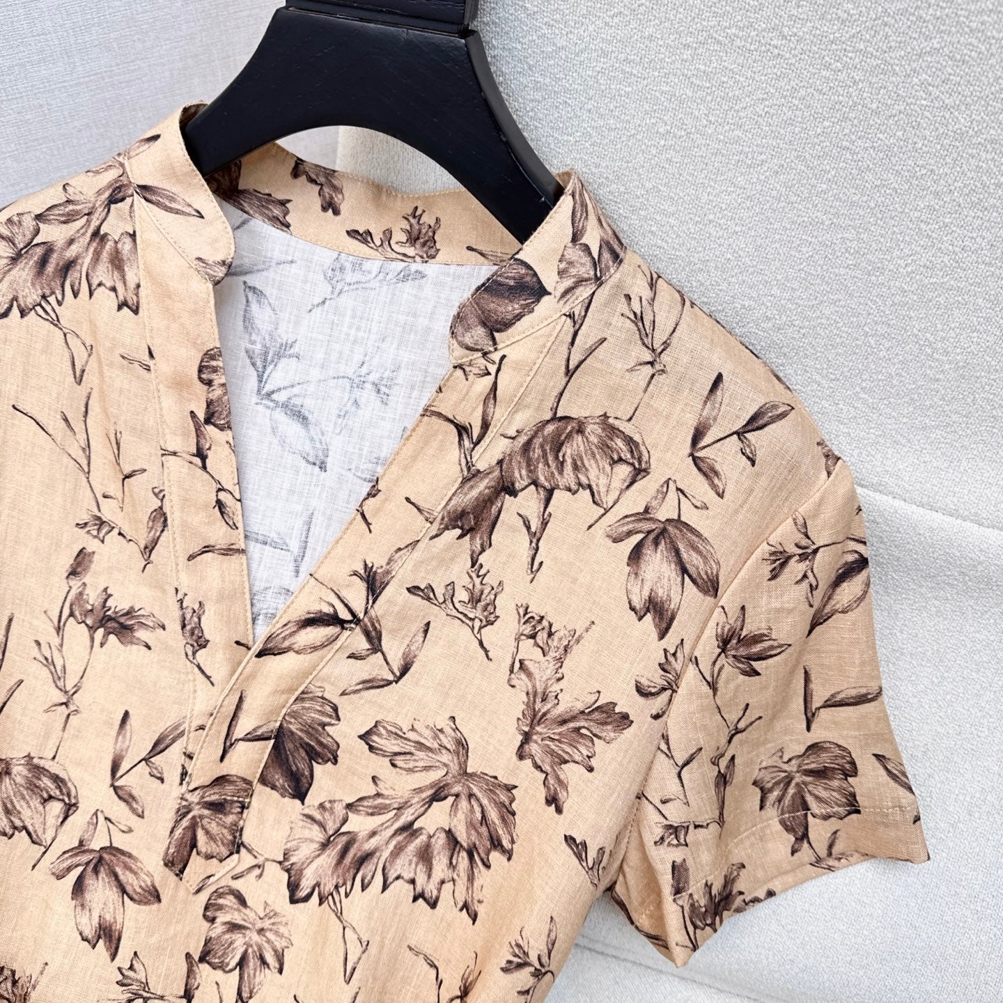D 25Ss Spring and Summer New Floral Pattern Print Long Dress