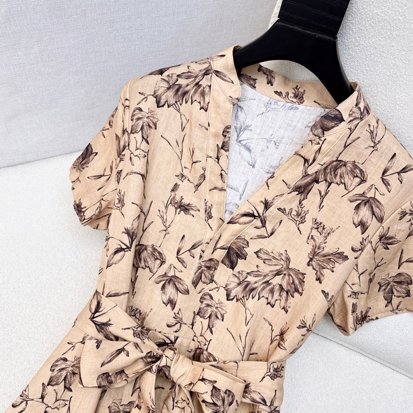 D 25Ss Spring and Summer New Floral Pattern Print Long Dress