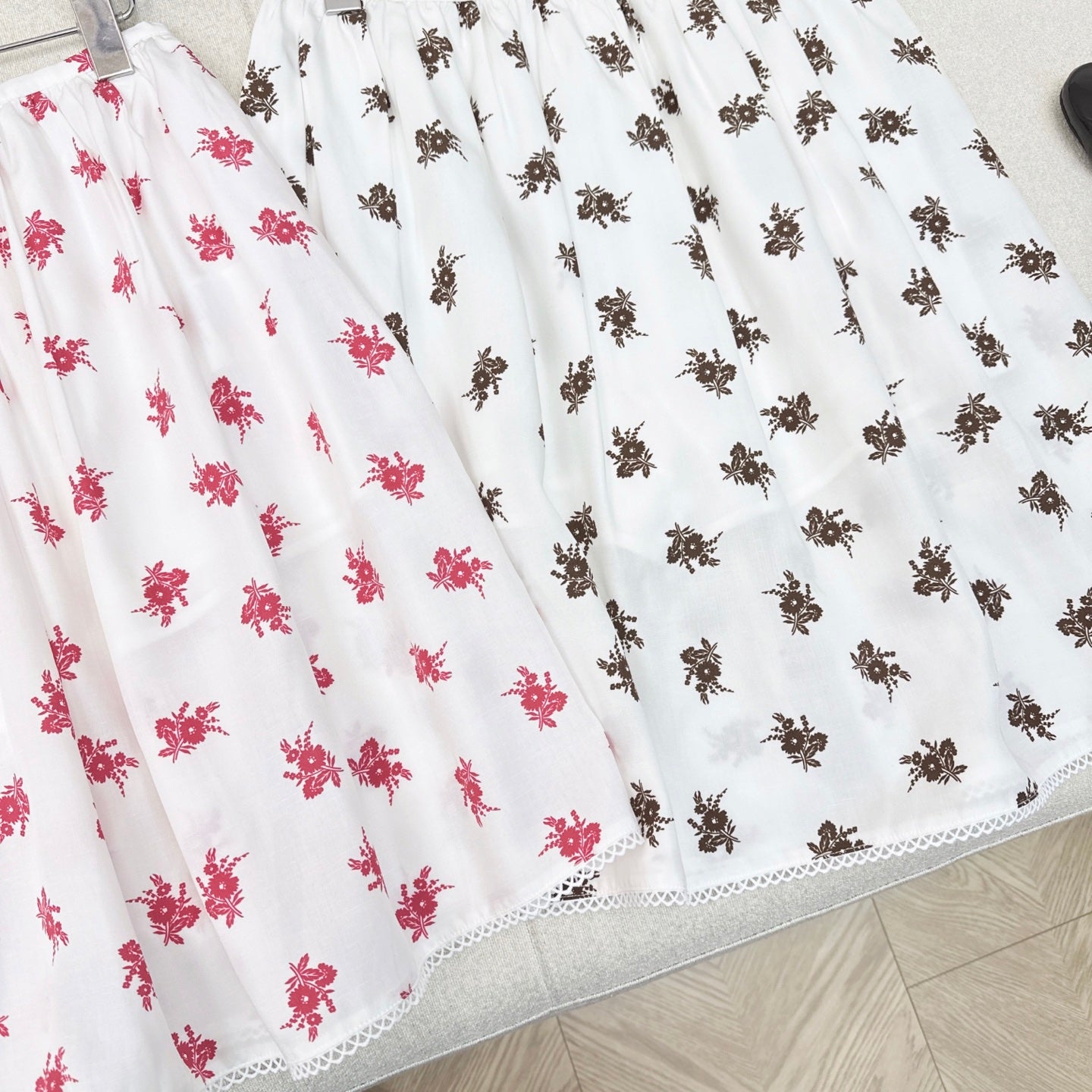 M 25Ss Early Autumn New Style Little Red Flower Skirt
