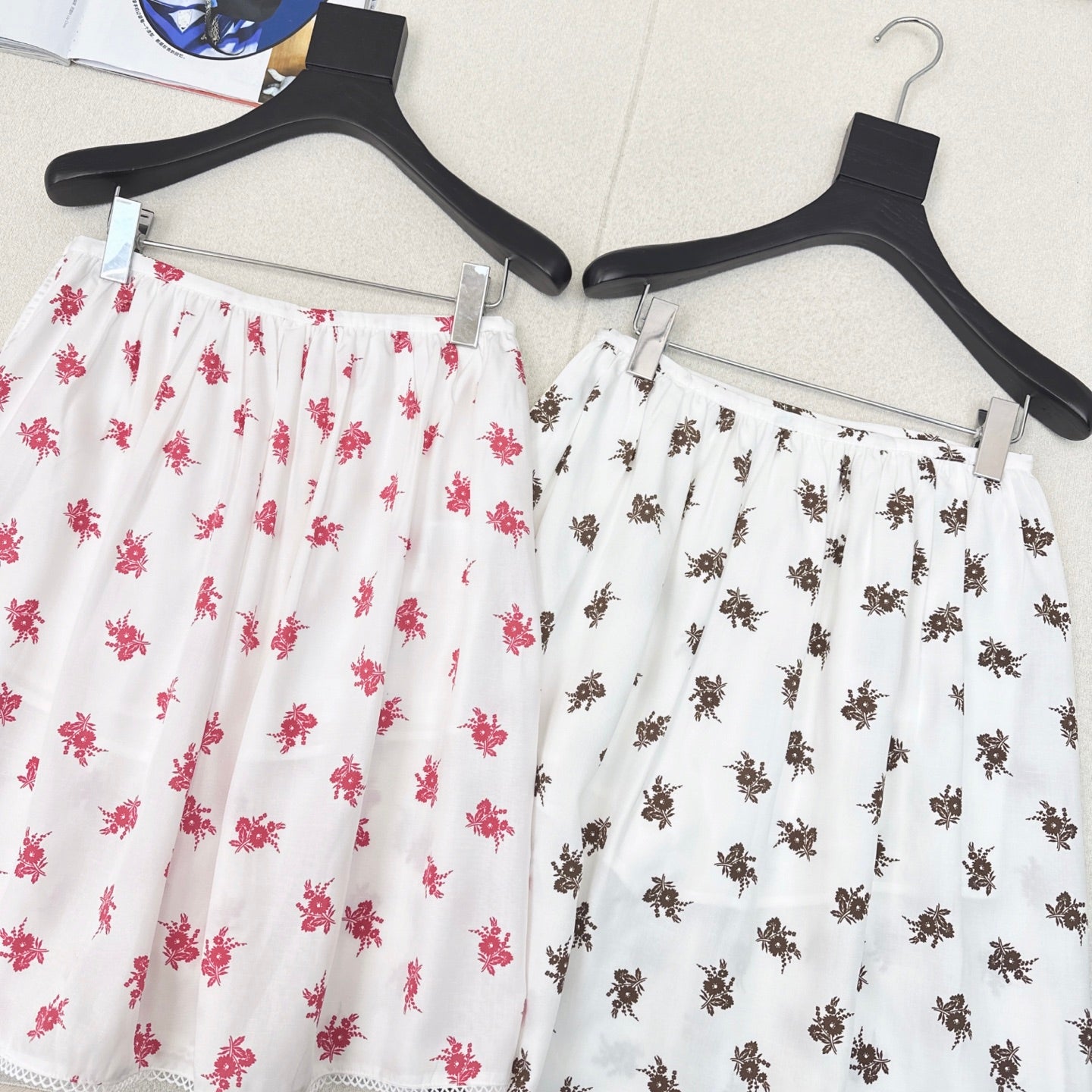 M 25Ss Early Autumn New Style Little Red Flower Skirt