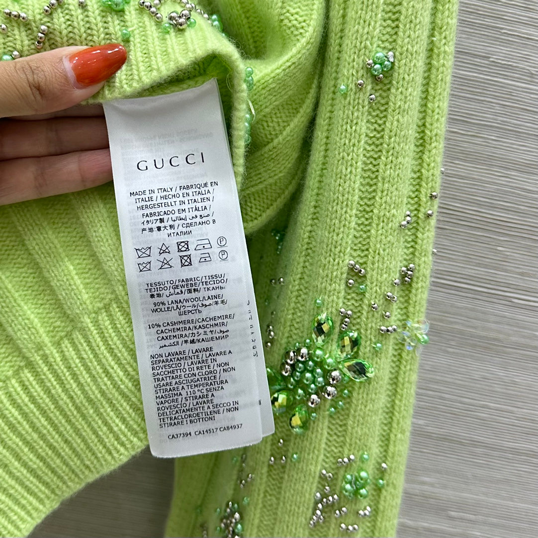 G 25 new autumn and winter products, heavy beaded embroidered cashmere cardigan