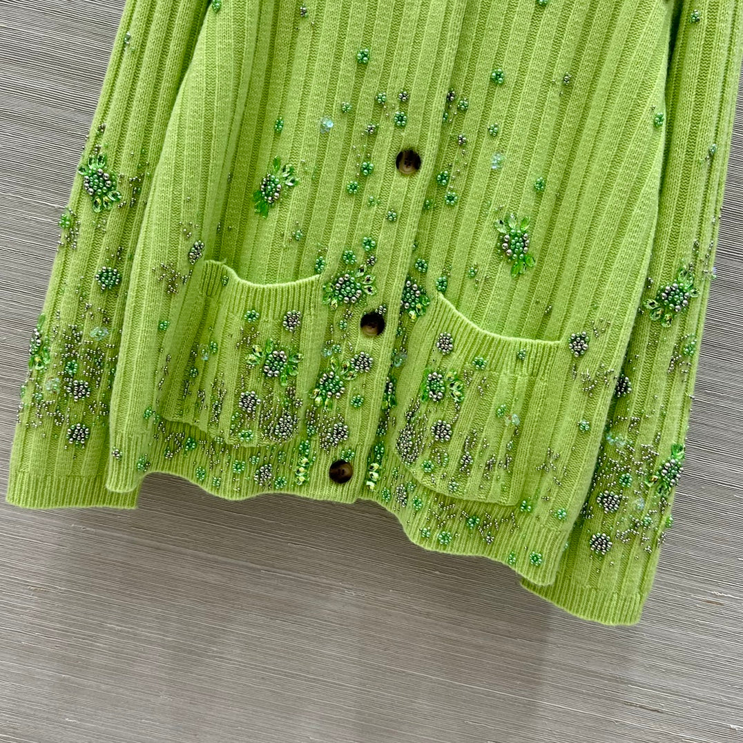 G 25 new autumn and winter products, heavy beaded embroidered cashmere cardigan