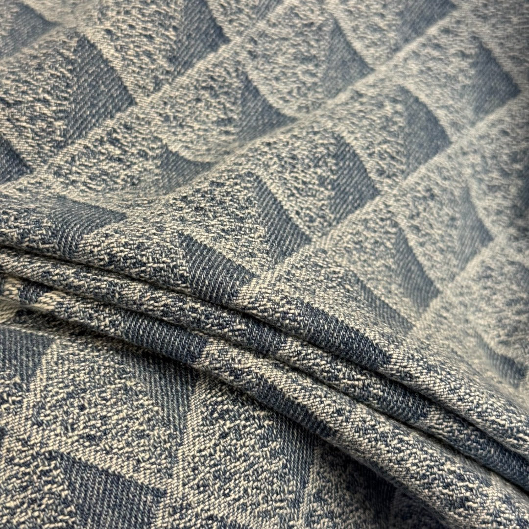C 25 New 3D Plaid Printed Denim Trousers