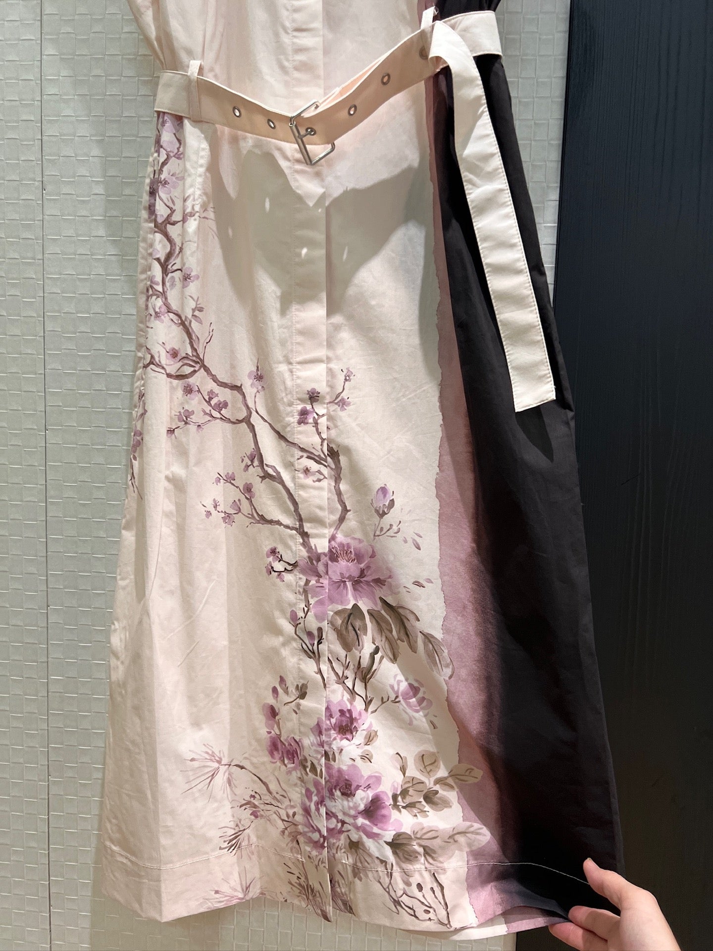 D 25 New 🌸 Early Fall Collection Chinese Cherry Blossom Ink Print Flip Neck Dresses